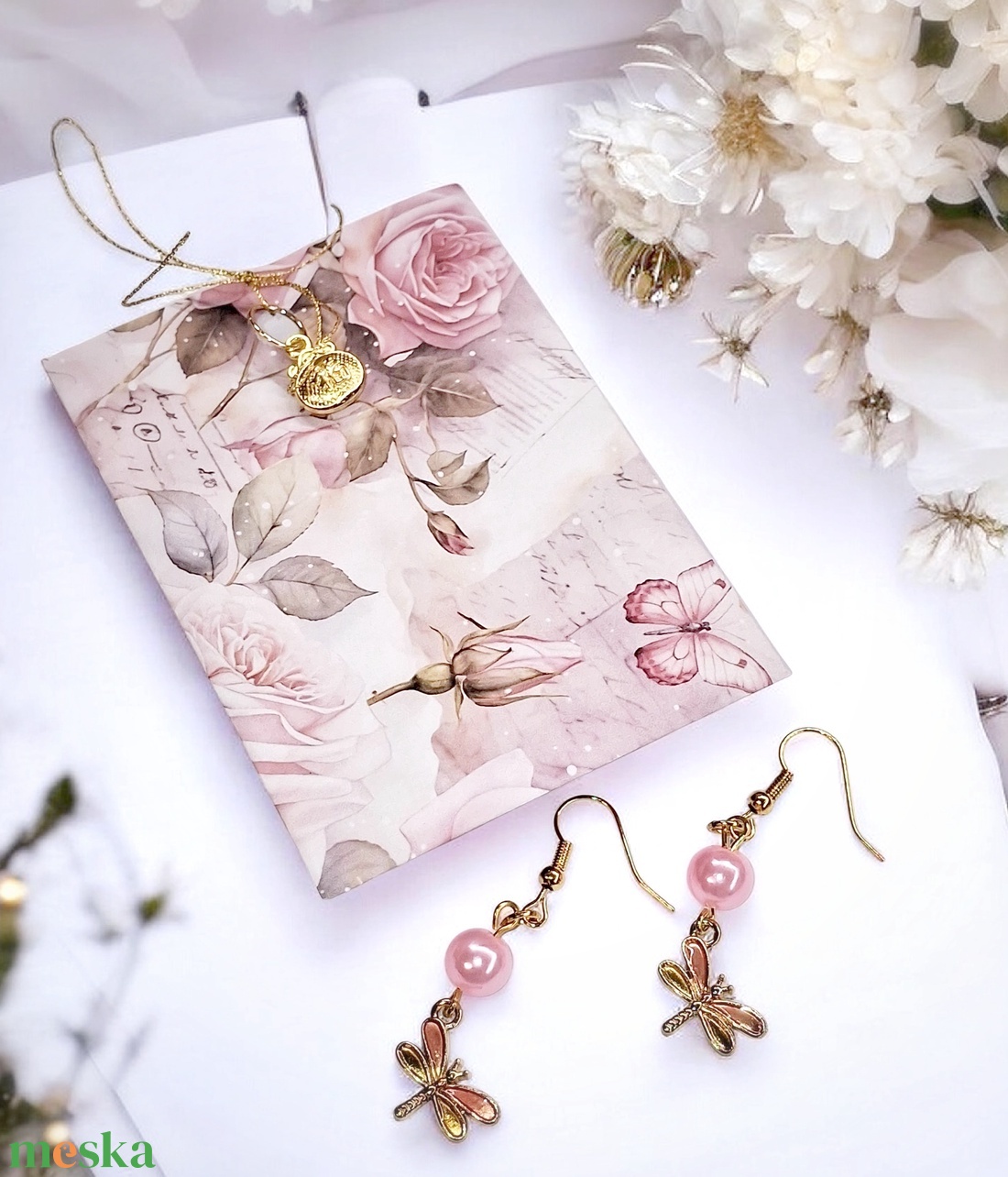 Fülbevaló díszcsomagolásban  - ékszer - fülbevaló - lógó fülbevaló - Meska.hu