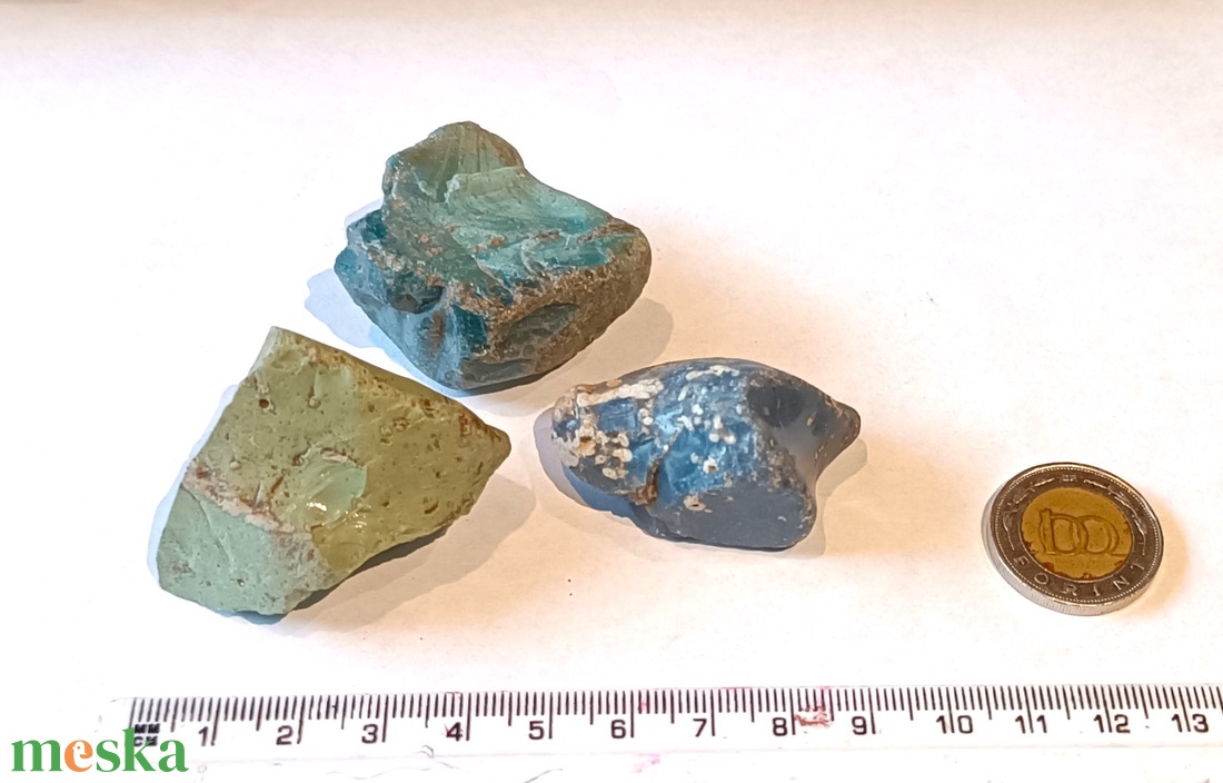 Leland blue stone, békebeli kohóüveg a Monarchiából, türkiz kő, kreatív célokra #4 - kellékek & szerszámok - ásvány alapanyag - marokkő - Meska.hu