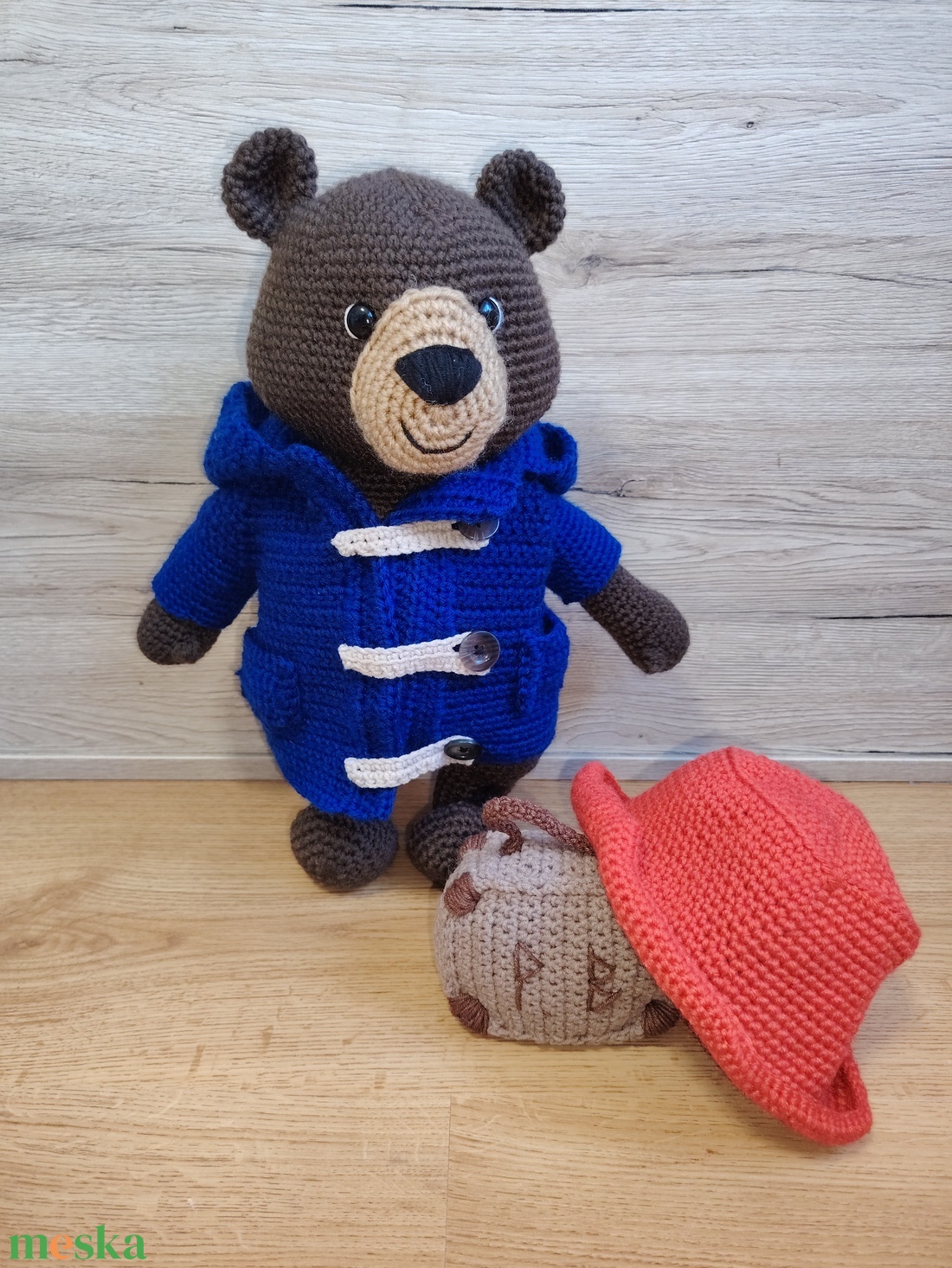 Paddington horgolt figura  - játék & sport - plüssállat & játékfigura - plüss mesefigurák - Meska.hu