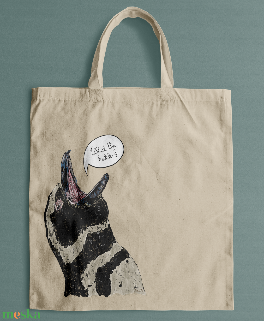 Vászontáska üvöltő pingvin grafikával - táska & tok - bevásárlás & shopper táska - shopper, textiltáska, szatyor - Meska.hu Vászontáska üvöltő pingvin grafikával - táska & tok - bevásárlás & shopper táska - shopper, textiltáska, szatyor - Meska.hu
