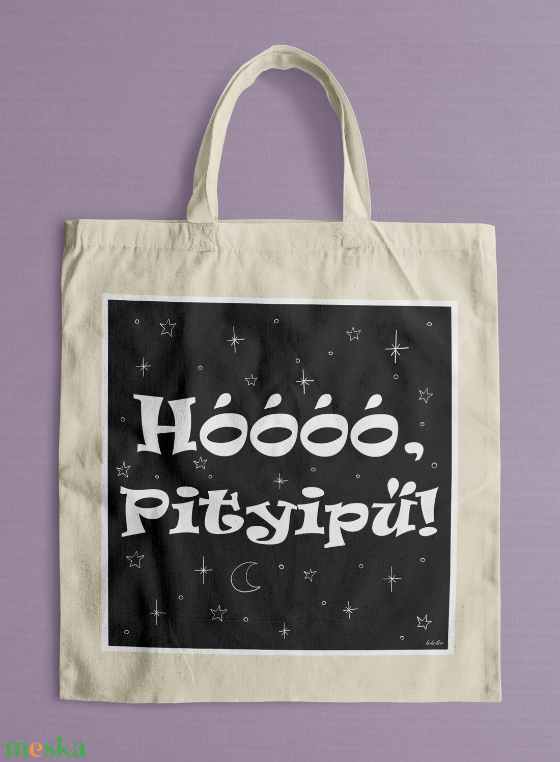 Vászontáska alvós "Hóóóó Pityipű!" grafikával akciós termékkép 1