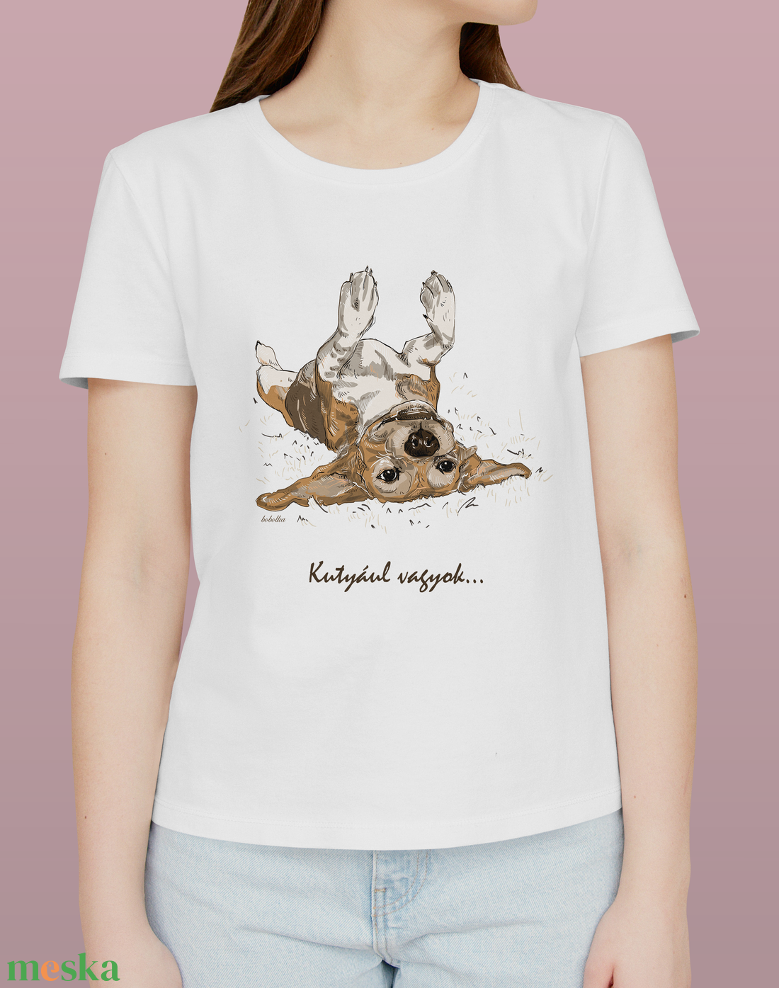 Póló Kutyául vagyok... grafikával - ruha & divat - női ruha - póló, felső - Meska.hu Póló Kutyául vagyok... grafikával - ruha & divat - női ruha - póló, felső - Meska.hu