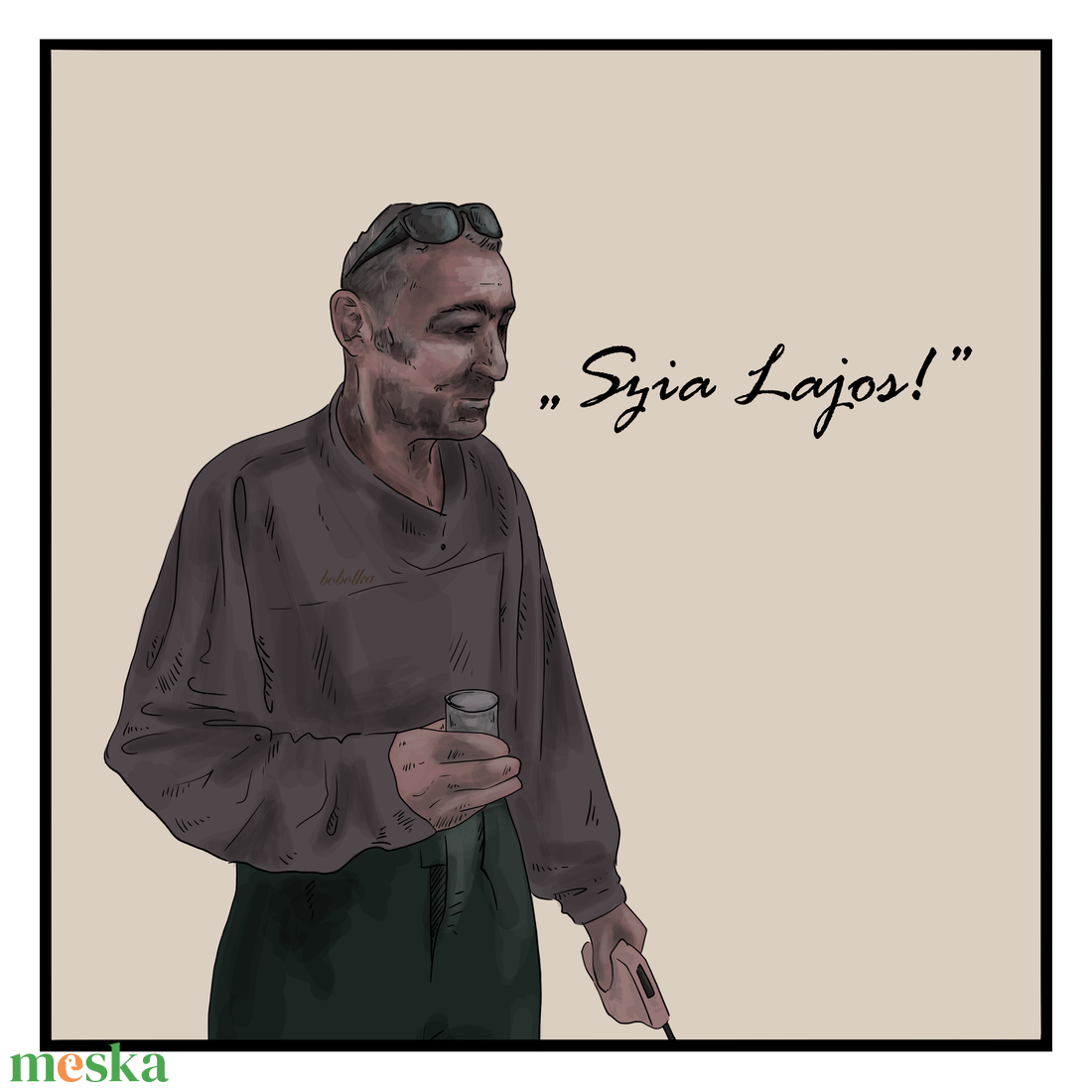 Vászontáska Szia Lajos grafikával - táska & tok - bevásárlás & shopper táska - shopper, textiltáska, szatyor - Meska.hu Vászontáska Szia Lajos grafikával - táska & tok - bevásárlás & shopper táska - shopper, textiltáska, szatyor - Meska.hu