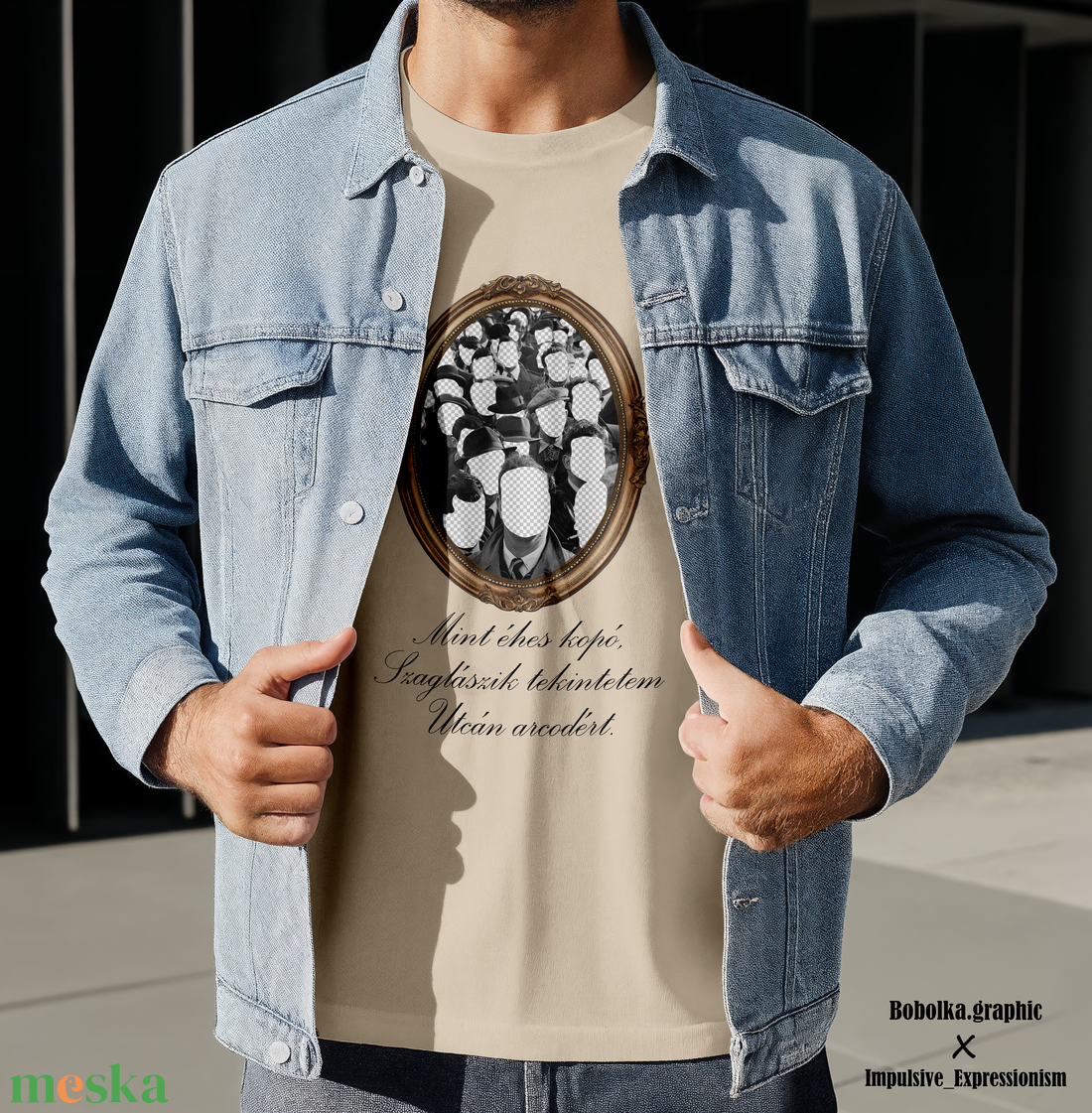 Kopó: Impulsive_expressionism X Bobolka.graphic pamut póló - ruha & divat - férfi ruha - póló - Meska.hu