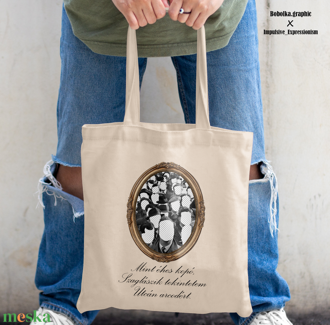 Kopó: Impulsive_expressionism X Bobolka.graphic pamut vászontáska - táska & tok - bevásárlás & shopper táska - shopper, textiltáska, szatyor - Meska.hu
