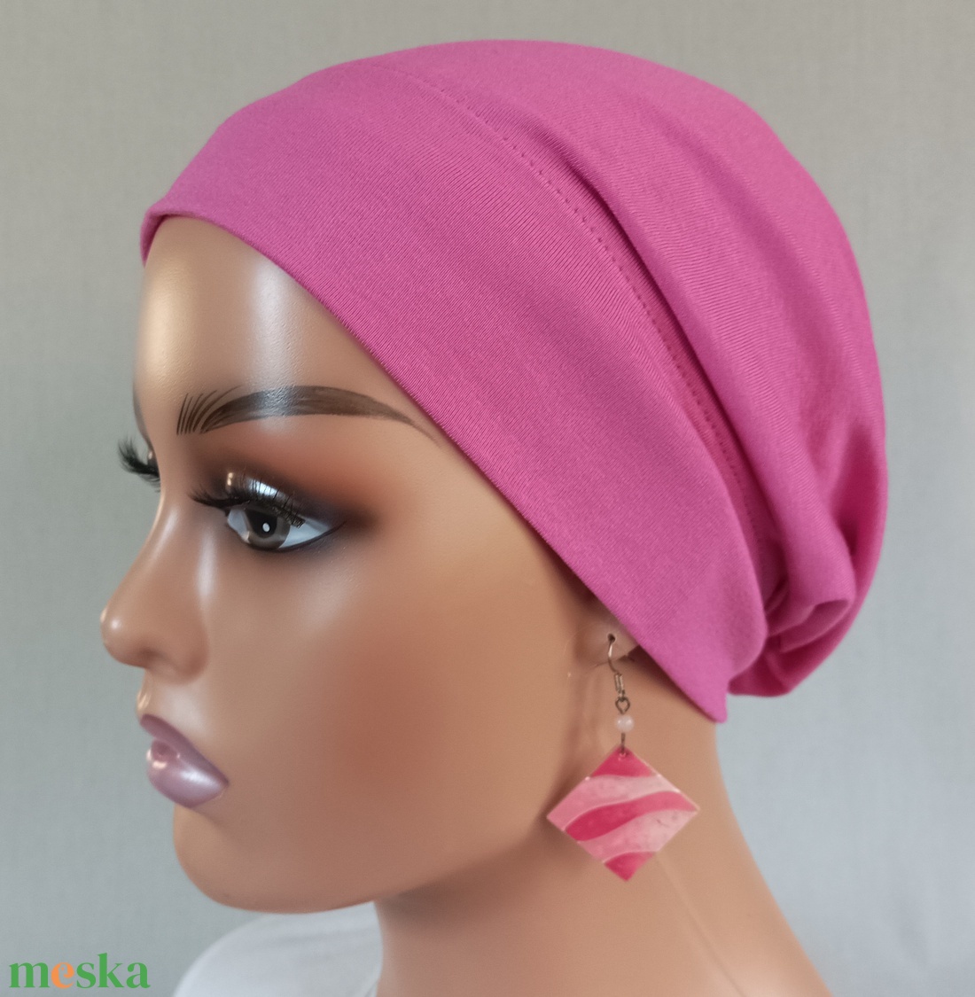 Sapka - Kemoterápiás sapka - kármin színű - paróka helyett - daganatos kezelések idejére is - ruha & divat - sál, sapka, kendő - kendő - Meska.hu