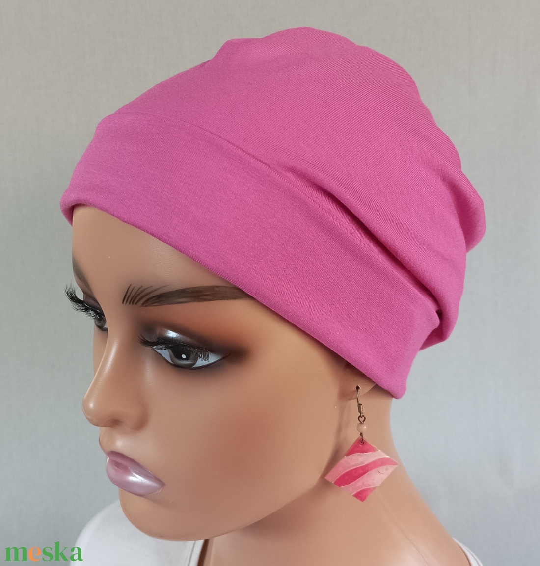 Sapka - Kemoterápiás sapka - kármin színű - paróka helyett - daganatos kezelések idejére is - ruha & divat - sál, sapka, kendő - kendő - Meska.hu