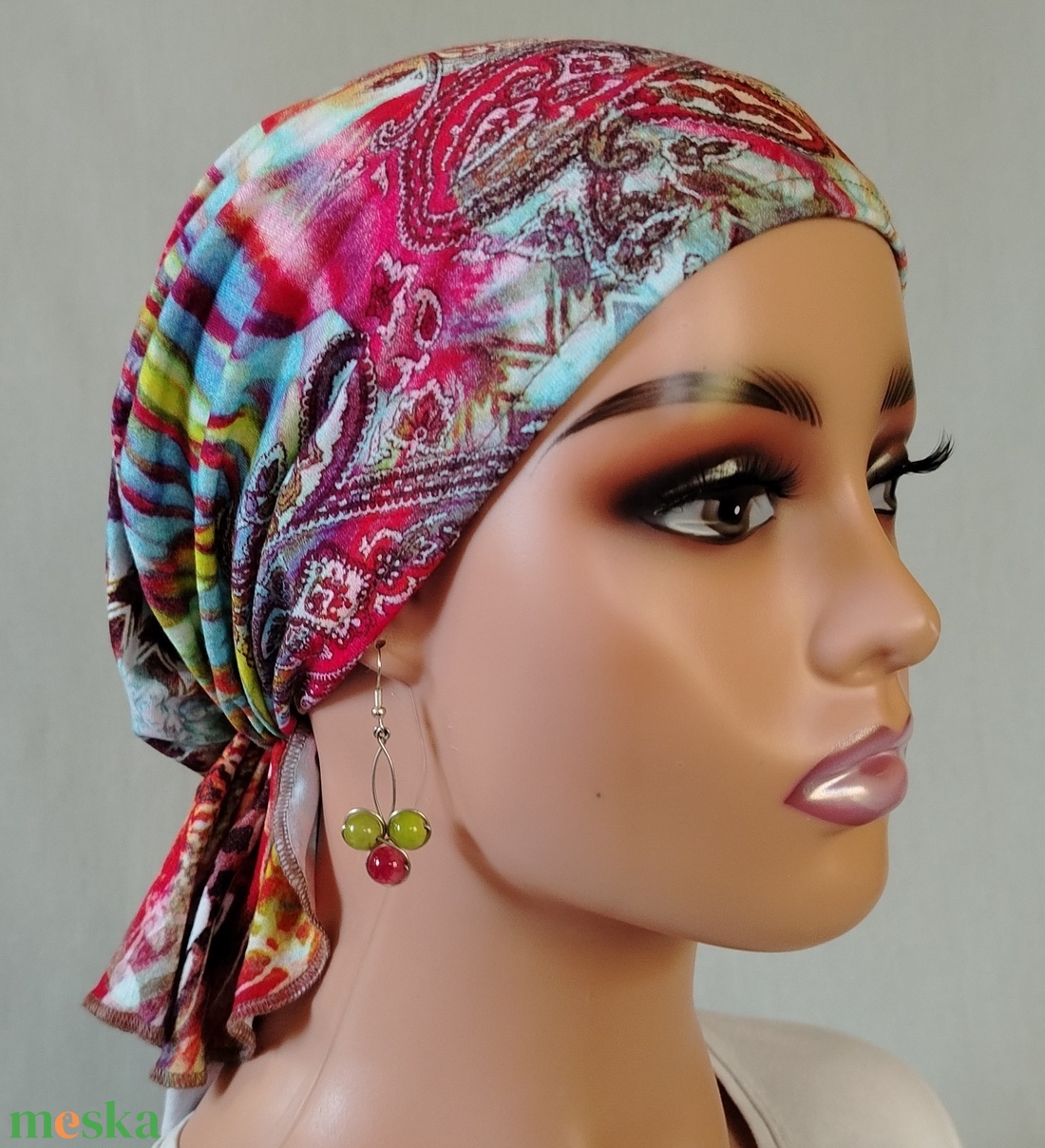 Kendő - Kemoterápiás kendő - egzotikus mintás pamut fejkendő - kemoterápiás kezelések idejére daganatos betegeknek - ruha & divat - sál, sapka, kendő - kendő - Meska.hu