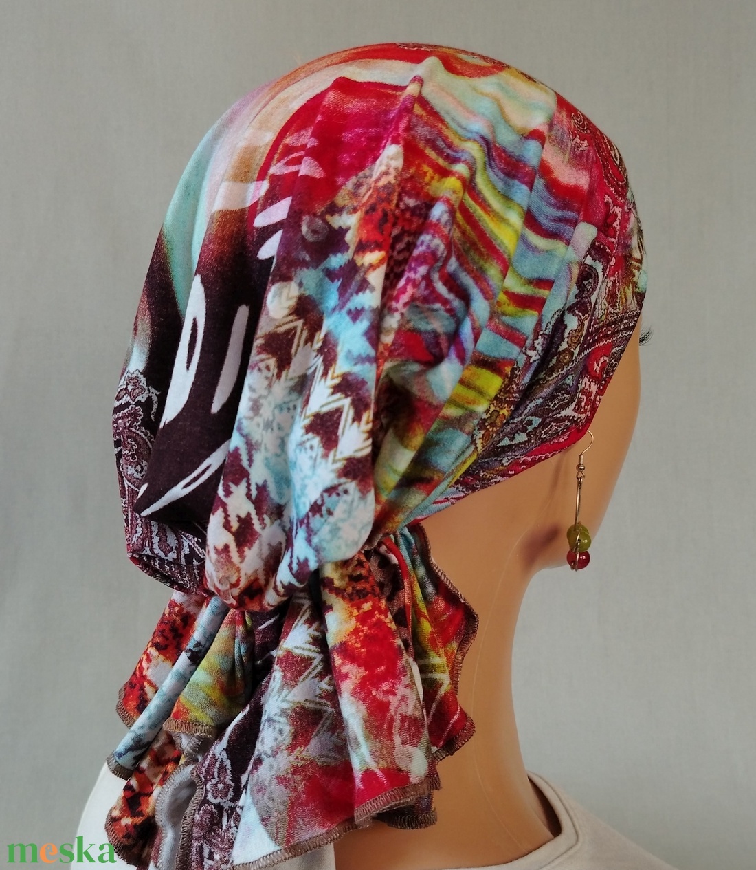 Kendő - Kemoterápiás kendő - egzotikus mintás pamut fejkendő - kemoterápiás kezelések idejére daganatos betegeknek - ruha & divat - sál, sapka, kendő - kendő - Meska.hu