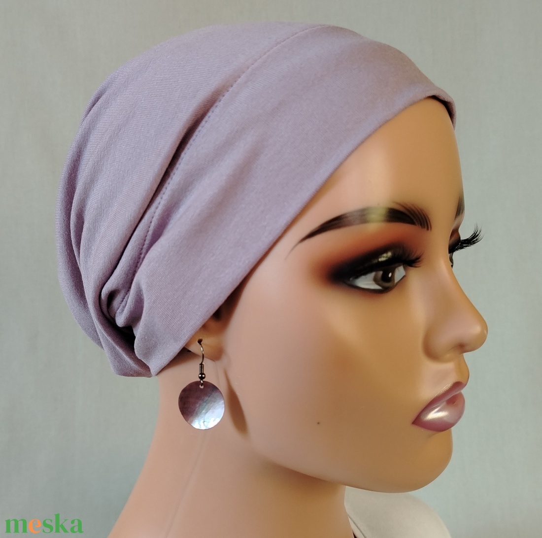 Sapka - Kemoterápiás sapka -halványlilás - paróka helyett - daganatos kezelések idejére - ruha & divat - sál, sapka, kendő - kendő - Meska.hu