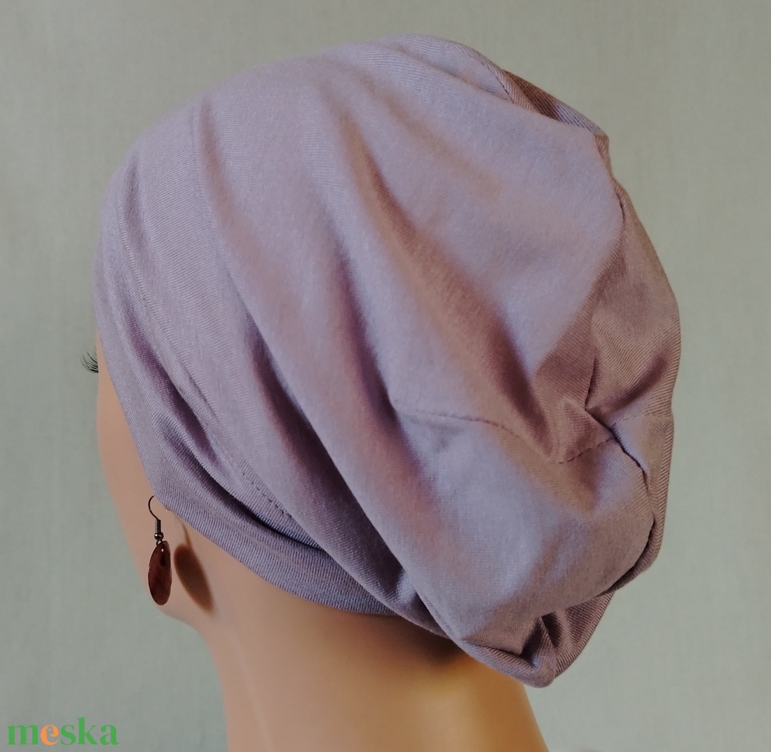 Sapka - Kemoterápiás sapka -halványlilás - paróka helyett - daganatos kezelések idejére - ruha & divat - sál, sapka, kendő - kendő - Meska.hu