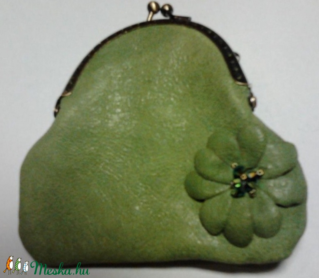 Leveli béka zöld bőr pénztárca -  - Meska.hu