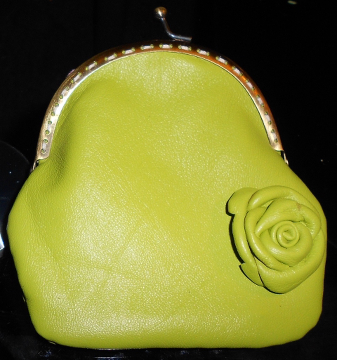 Zöld bőr péztárca -  - Meska.hu