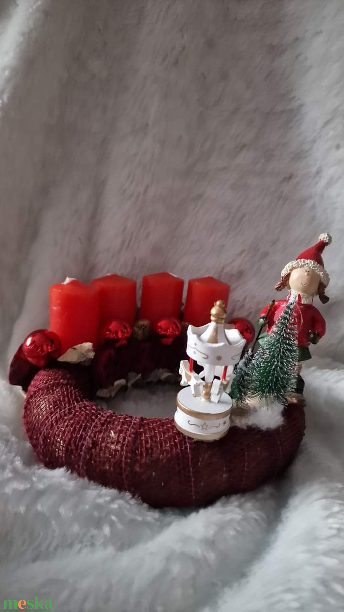 Adventi koszorú  - karácsony - adventi díszek - adventi koszorú - Meska.hu