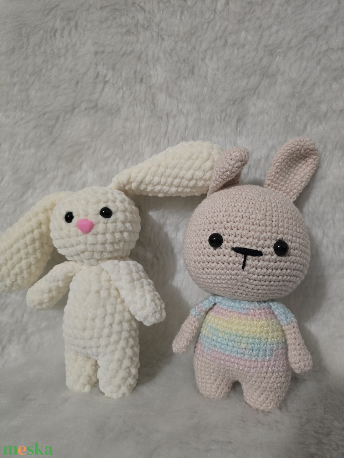 Horgolt nyuszi - játék & sport - plüssállat & játékfigura - nyuszi - Meska.hu