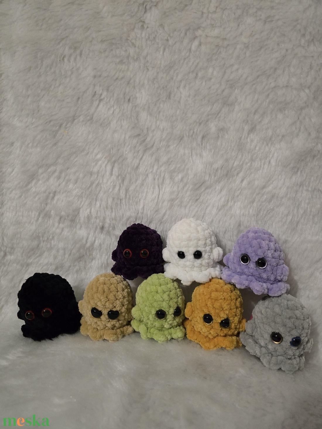 Horgolt szellem polip - játék & sport - plüssállat & játékfigura - más figura - Meska.hu