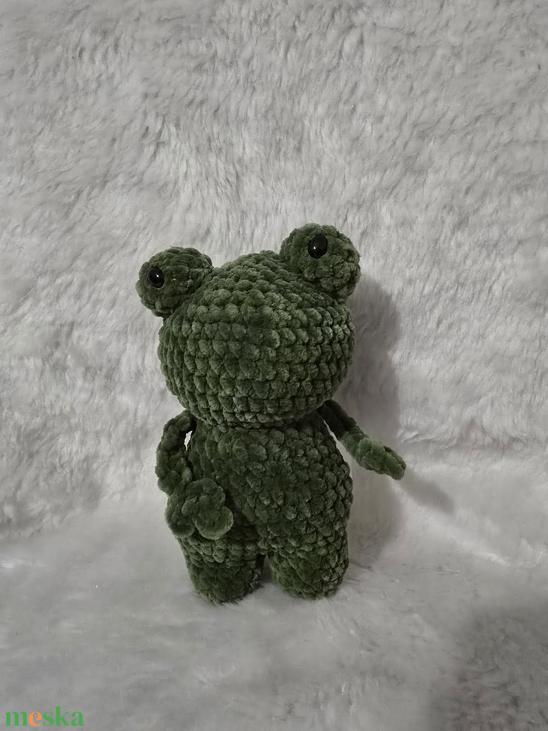Horgolt béka - játék & sport - plüssállat & játékfigura - béka - Meska.hu