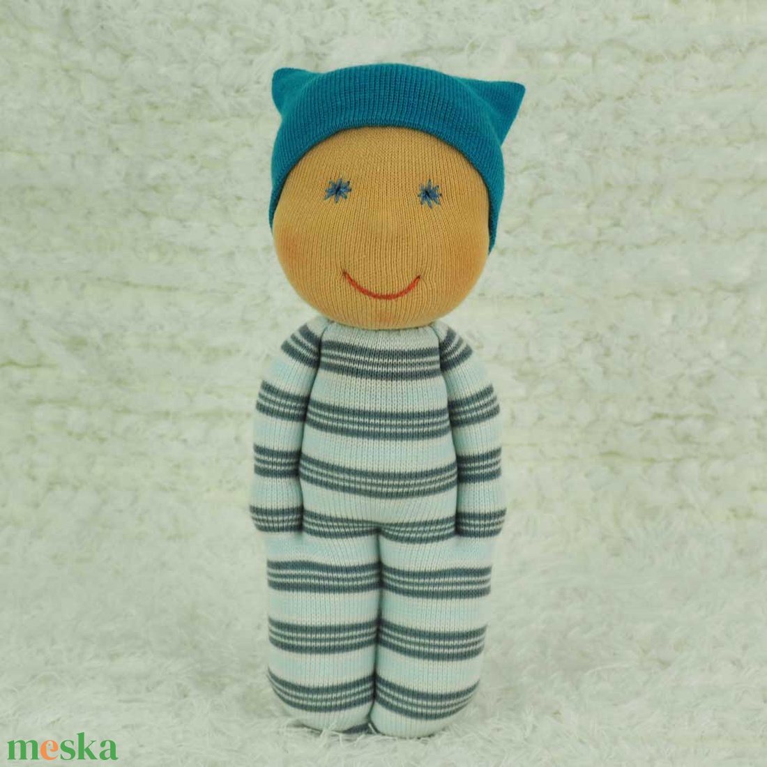 Waldorf jellegű marokbaba kisfiuknak -Puha társ a mindennapokban - játék & sport - baba & babaház - játékbaba, babakellék - Meska.hu