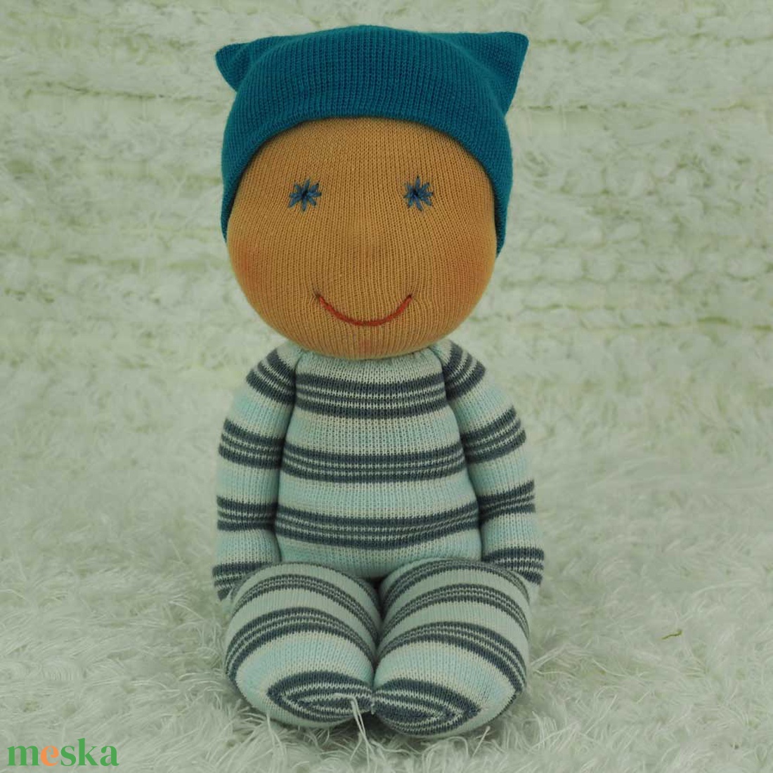 Waldorf jellegű marokbaba kisfiuknak -Puha társ a mindennapokban - játék & sport - baba & babaház - játékbaba, babakellék - Meska.hu