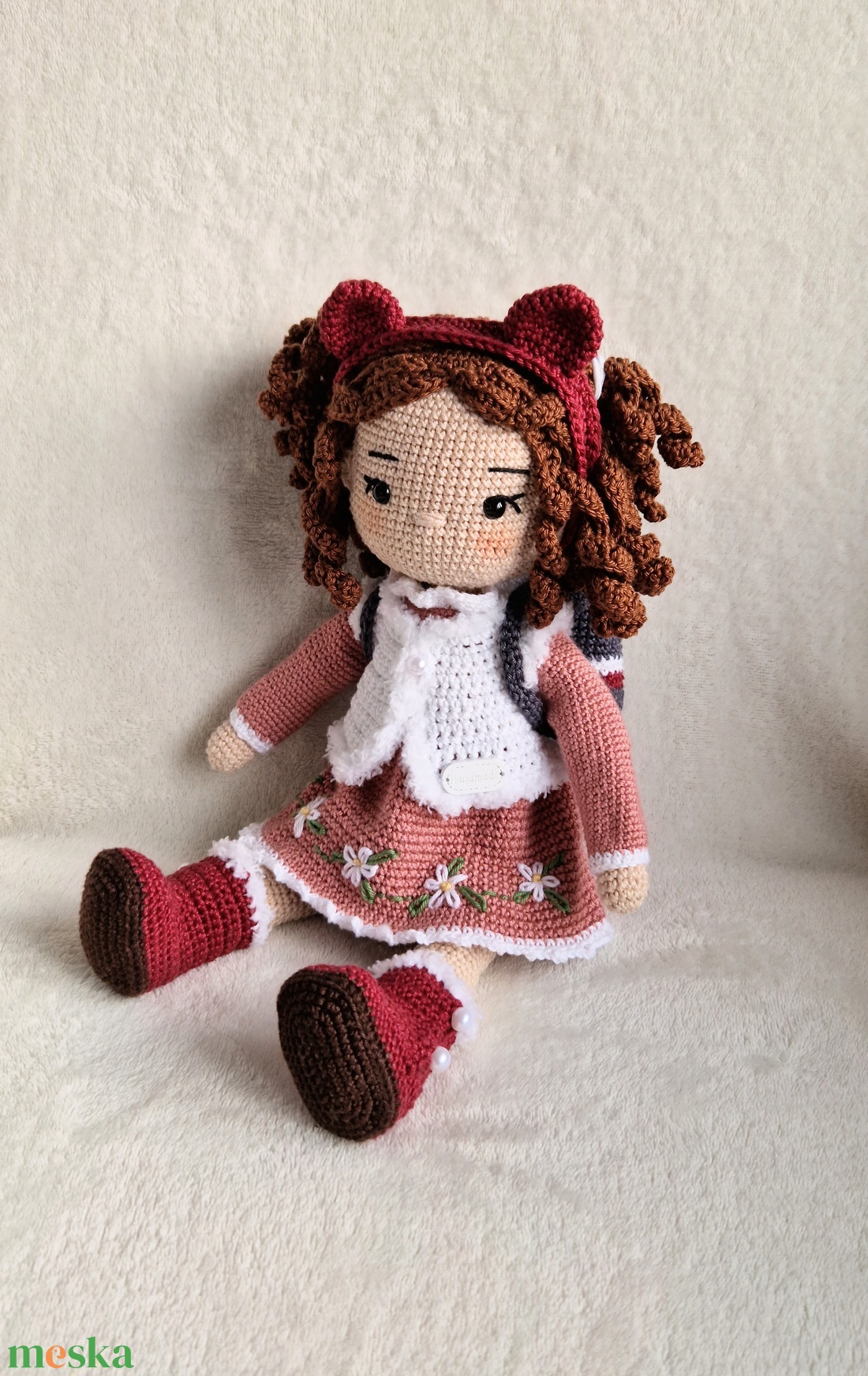 Amigurumi  horgolt  Leony baba - játék & sport - baba & babaház - öltöztethető baba - Meska.hu