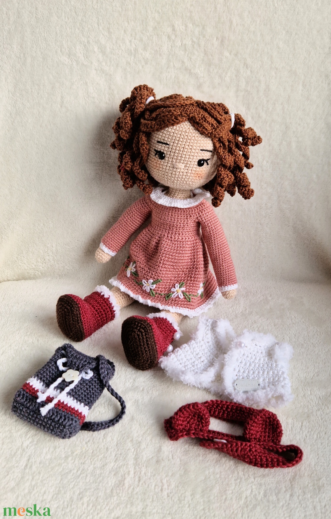 Amigurumi  horgolt  Leony baba - játék & sport - baba & babaház - öltöztethető baba - Meska.hu