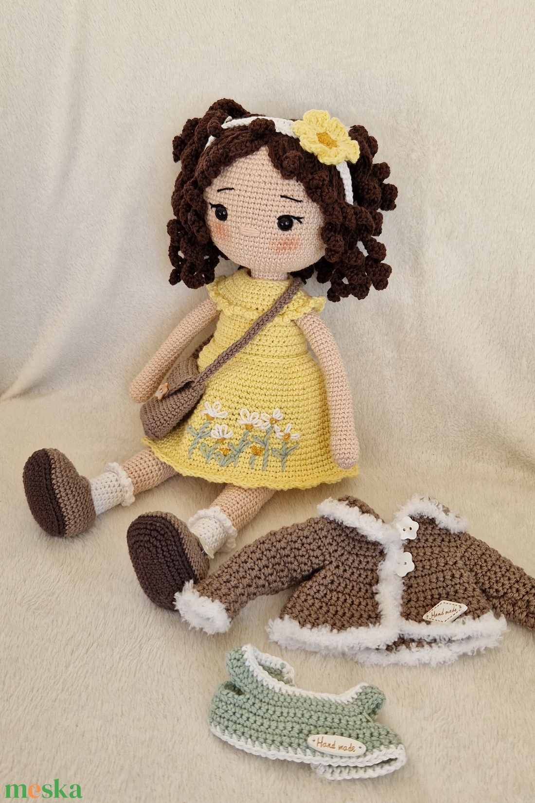 Amigurumi horgolt Réka baba - játék & sport - baba & babaház - öltöztethető baba - Meska.hu
