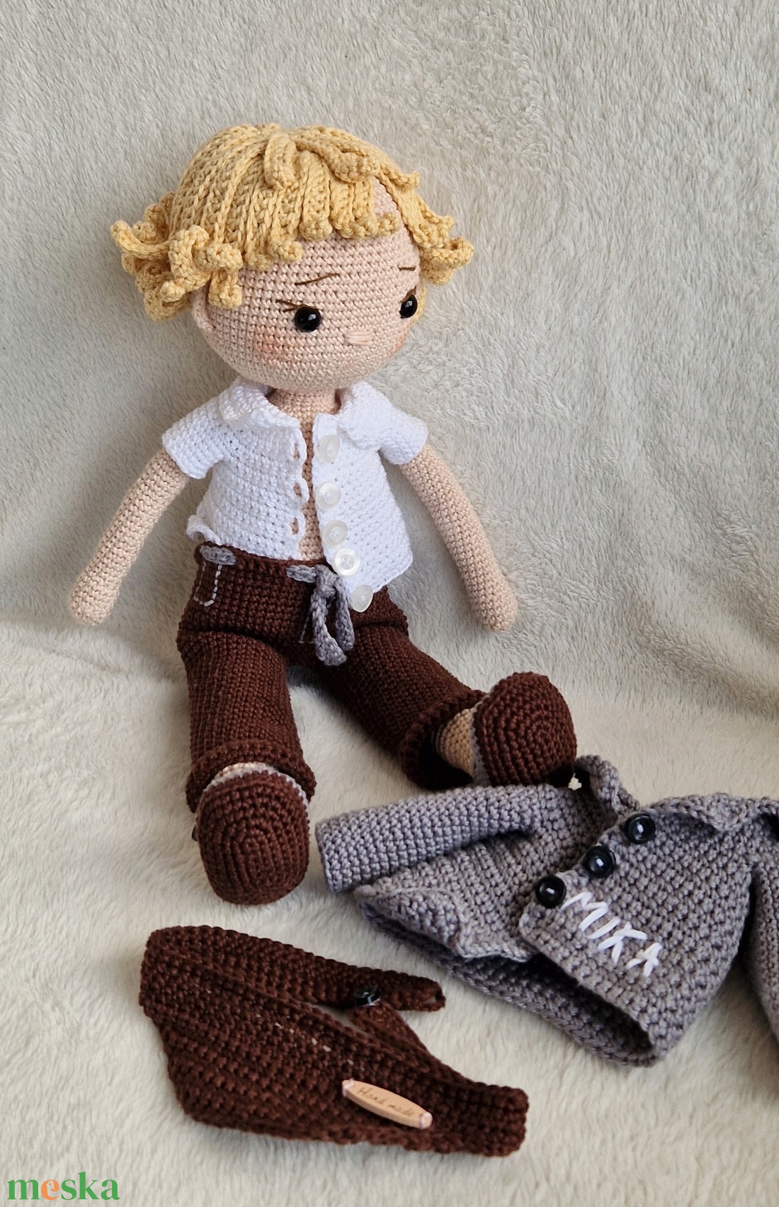 Amigurumi horgolt Mika baba - játék & sport - baba & babaház - öltöztethető baba - Meska.hu Amigurumi horgolt Mika baba - játék & sport - baba & babaház - öltöztethető baba - Meska.hu