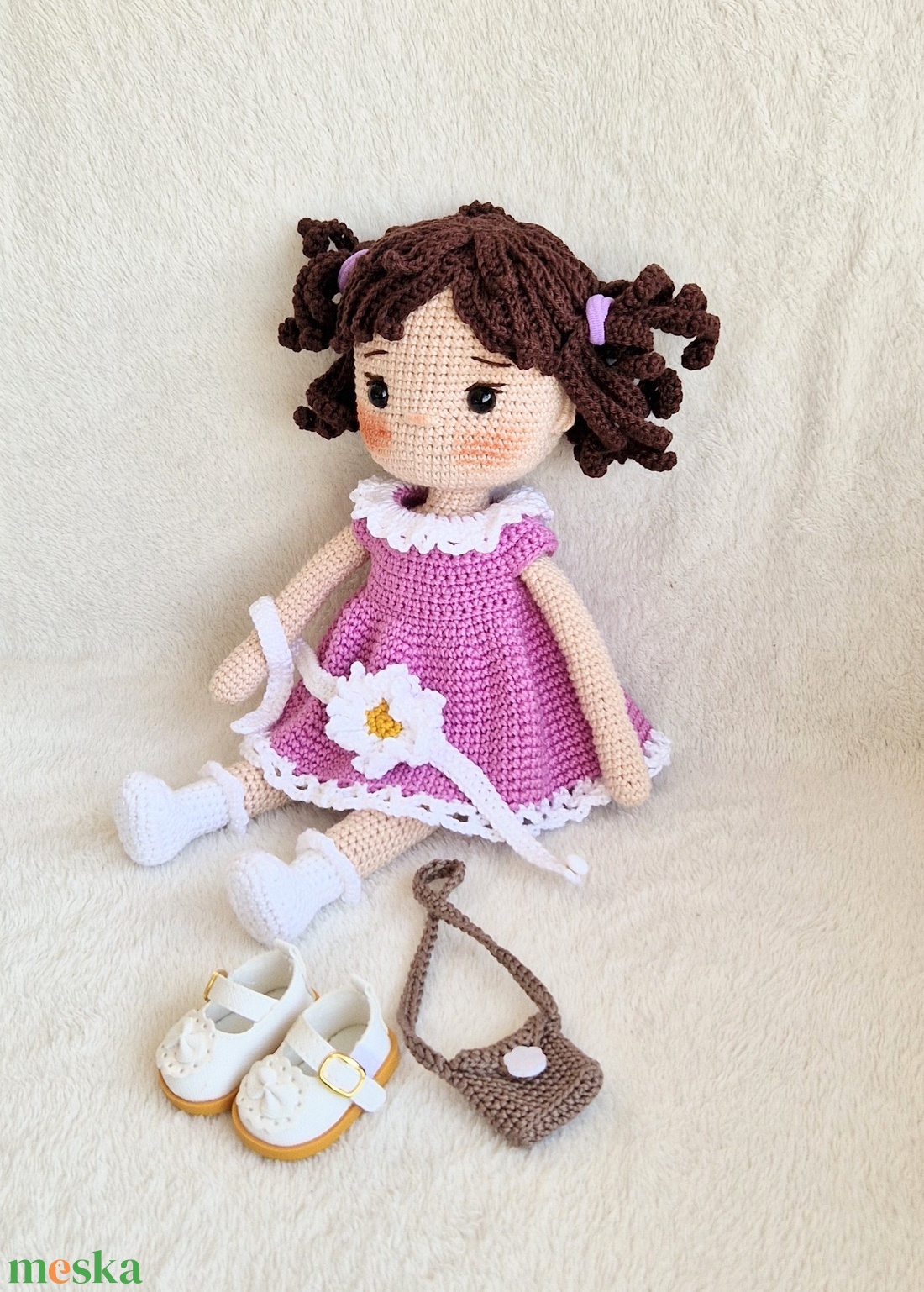 Amigurumi horgolt Shelby baba - játék & sport - baba & babaház - öltöztethető baba - Meska.hu