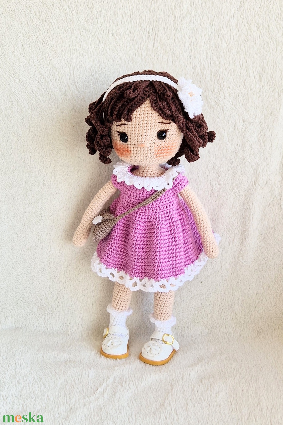 Amigurumi horgolt Shelby baba - játék & sport - baba & babaház - öltöztethető baba - Meska.hu