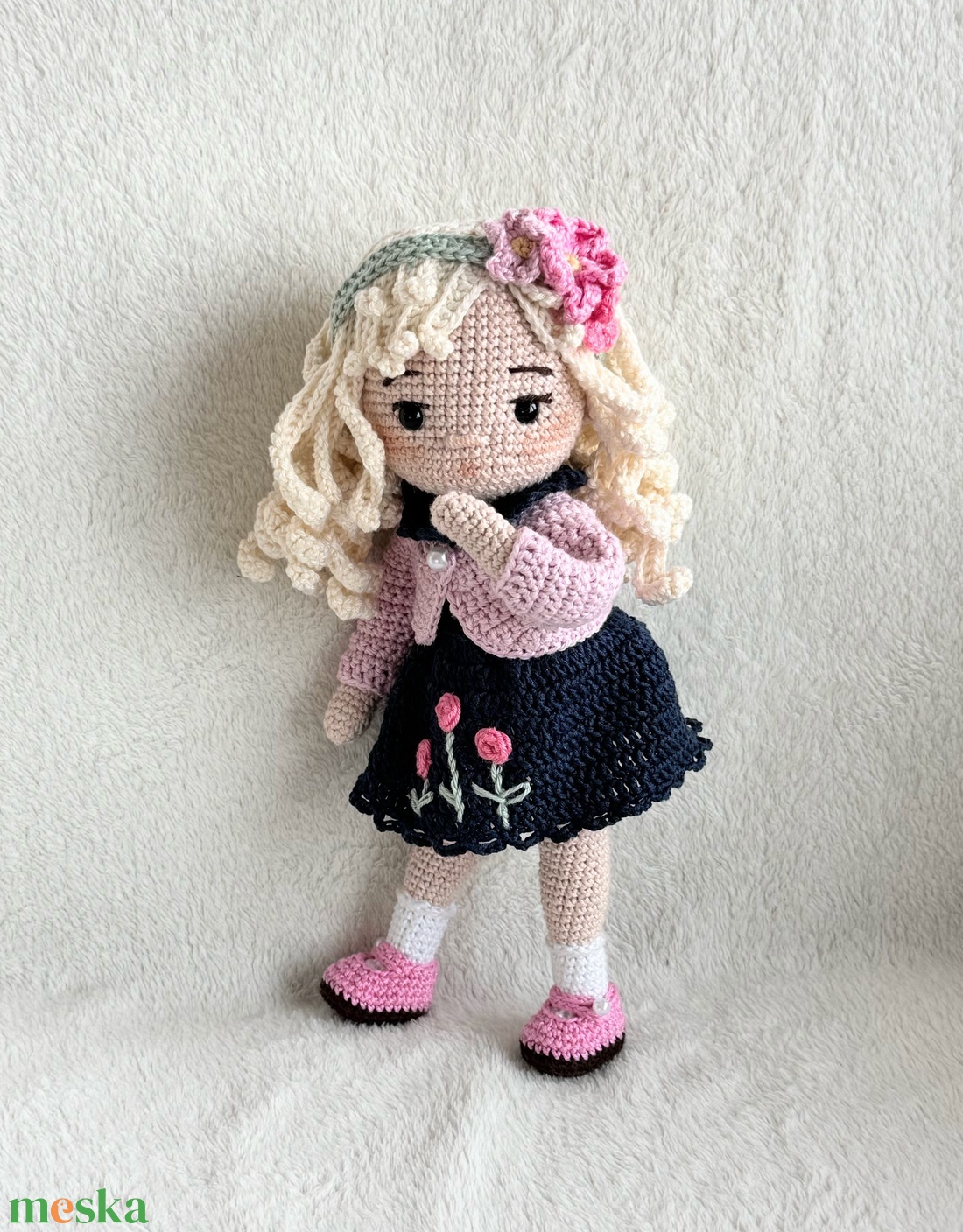 Amigurumi Lia baba - játék & sport - baba & babaház - öltöztethető baba - Meska.hu