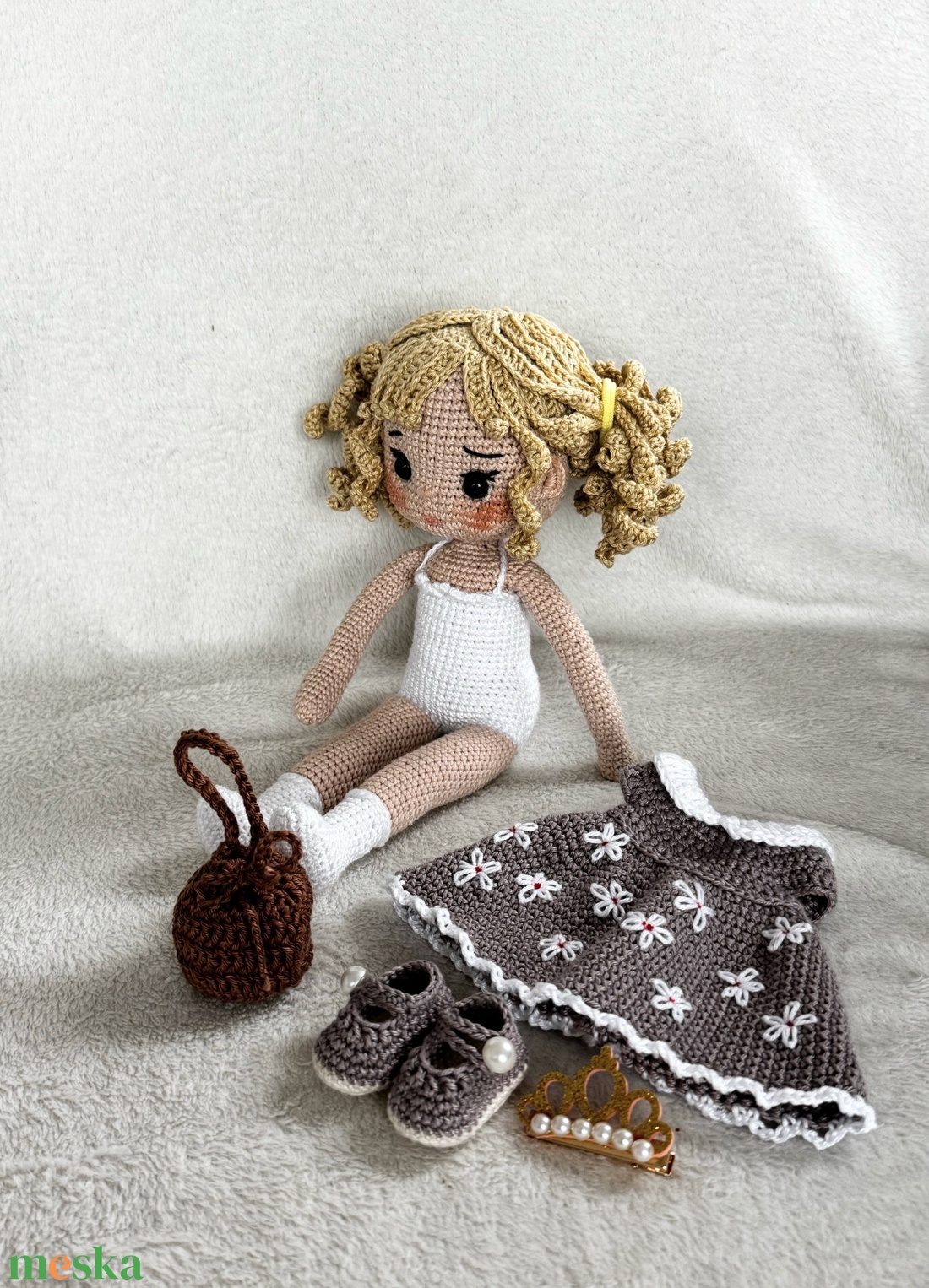 Amigurumi Hanna baba - játék & sport - baba & babaház - öltöztethető baba - Meska.hu