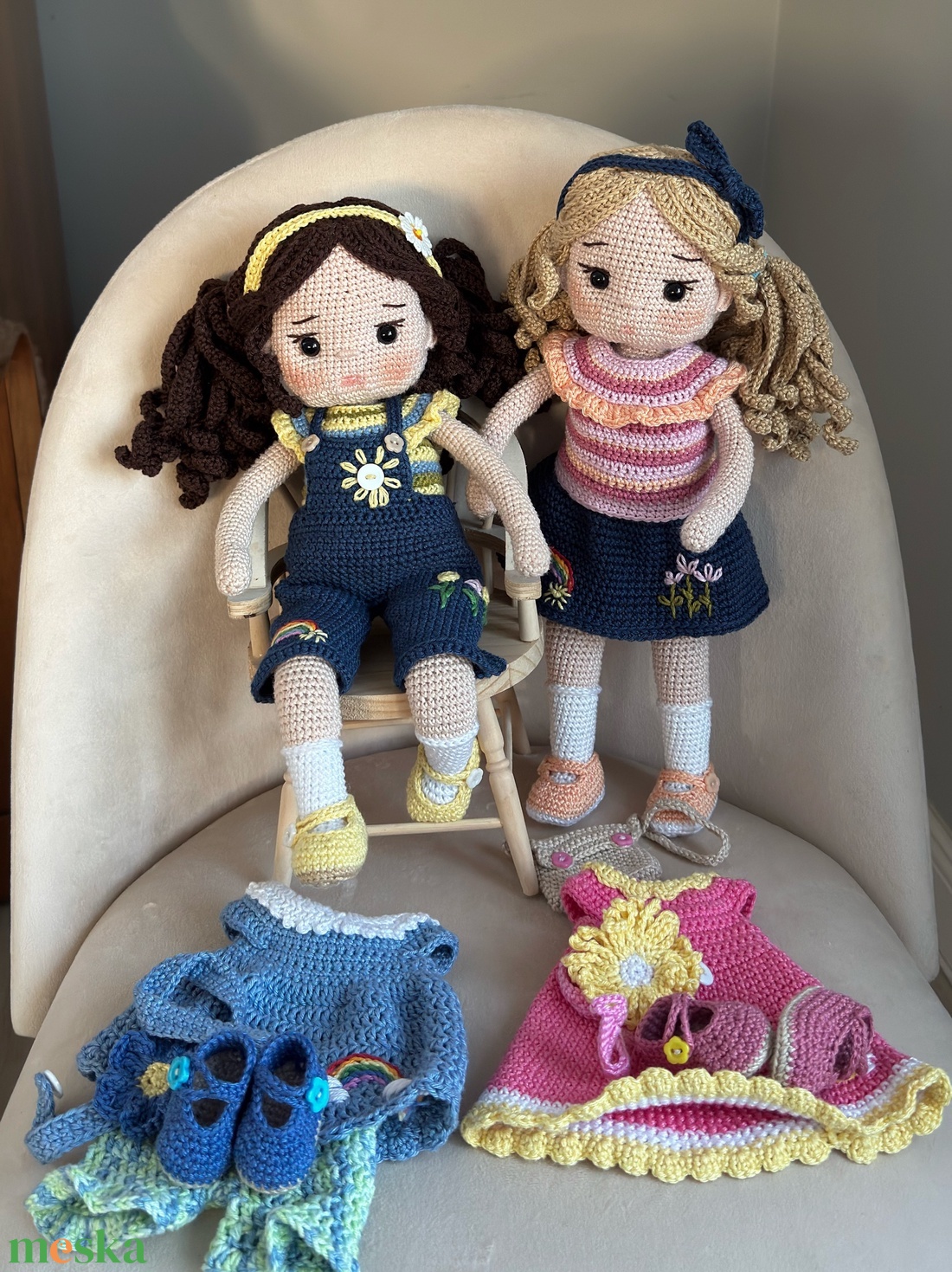 Amigurumi Sara és Lola baba - játék & sport - baba & babaház - öltöztethető baba - Meska.hu Amigurumi Sara és Lola baba - játék & sport - baba & babaház - öltöztethető baba - Meska.hu