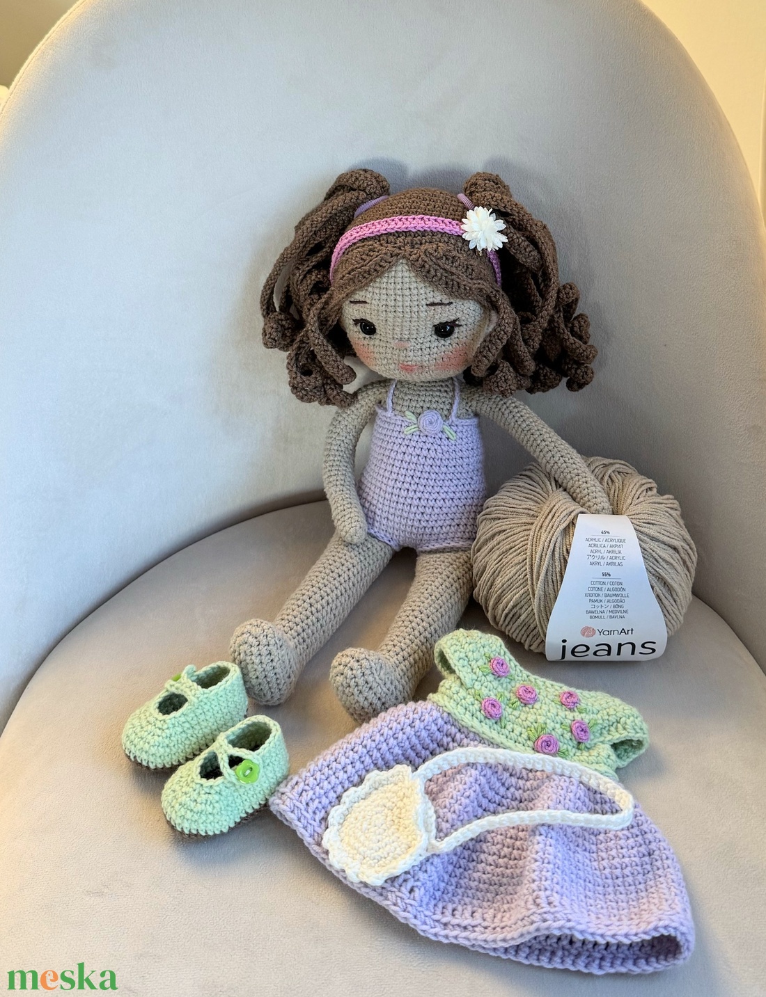 Amigurumi Bianka baba - játék & sport - baba & babaház - öltöztethető baba - Meska.hu