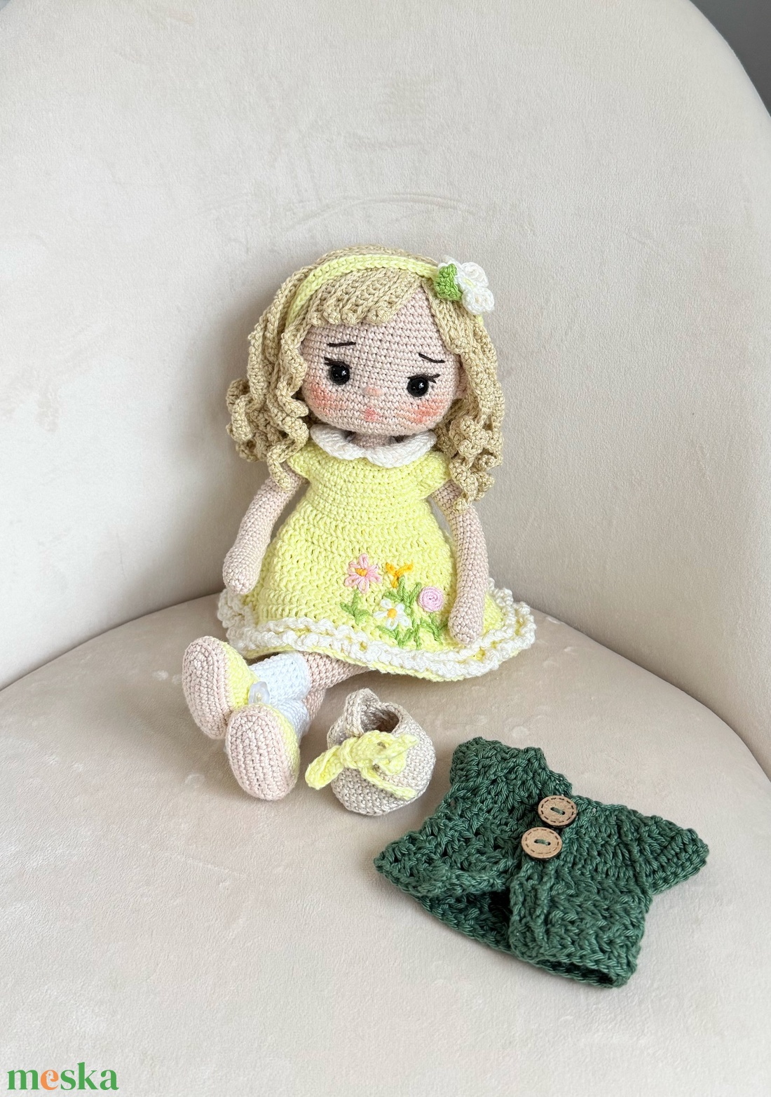 Amigurumi Hilda baba - játék & sport - baba & babaház - öltöztethető baba - Meska.hu