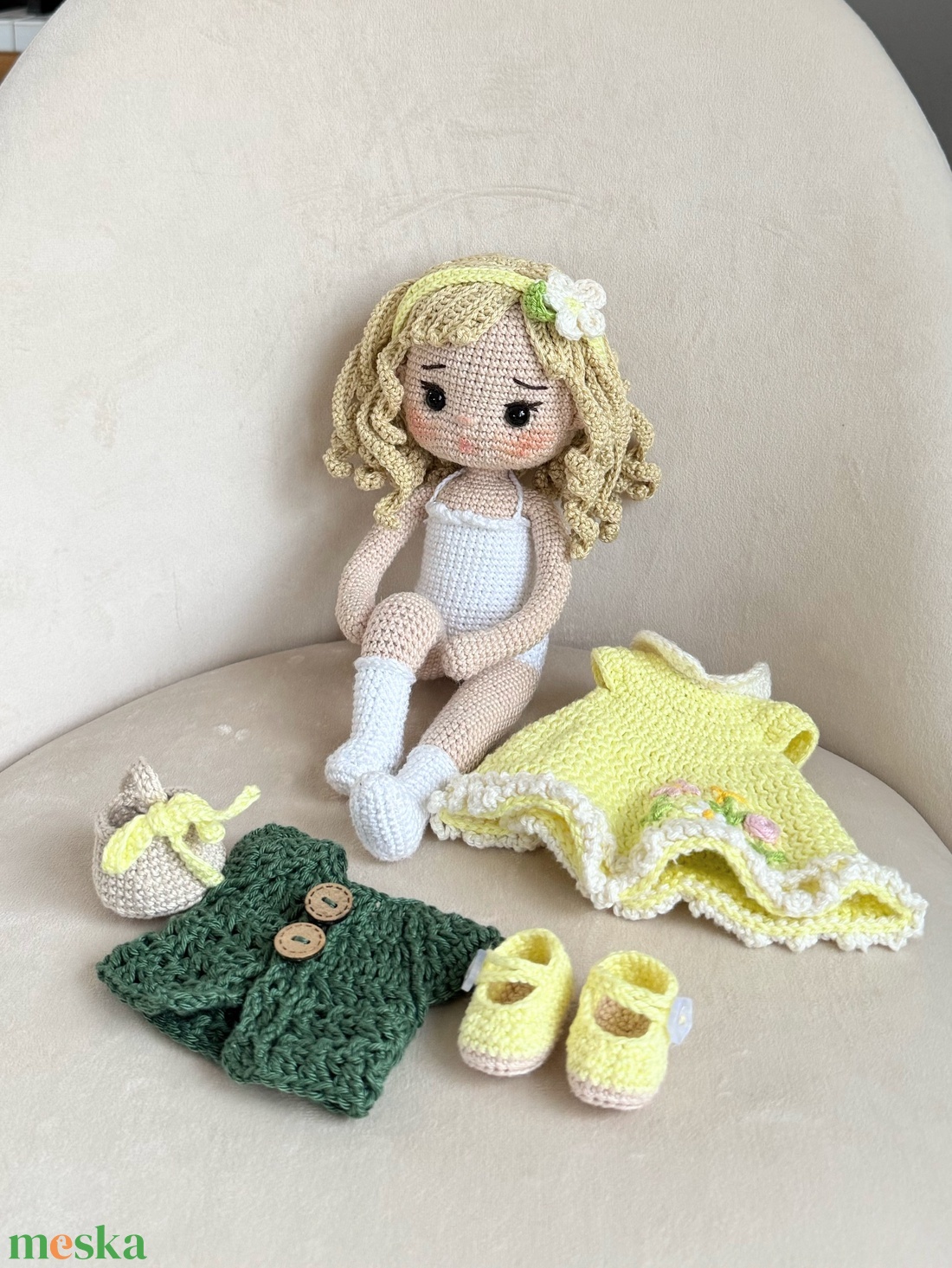 Amigurumi Hilda baba - játék & sport - baba & babaház - öltöztethető baba - Meska.hu
