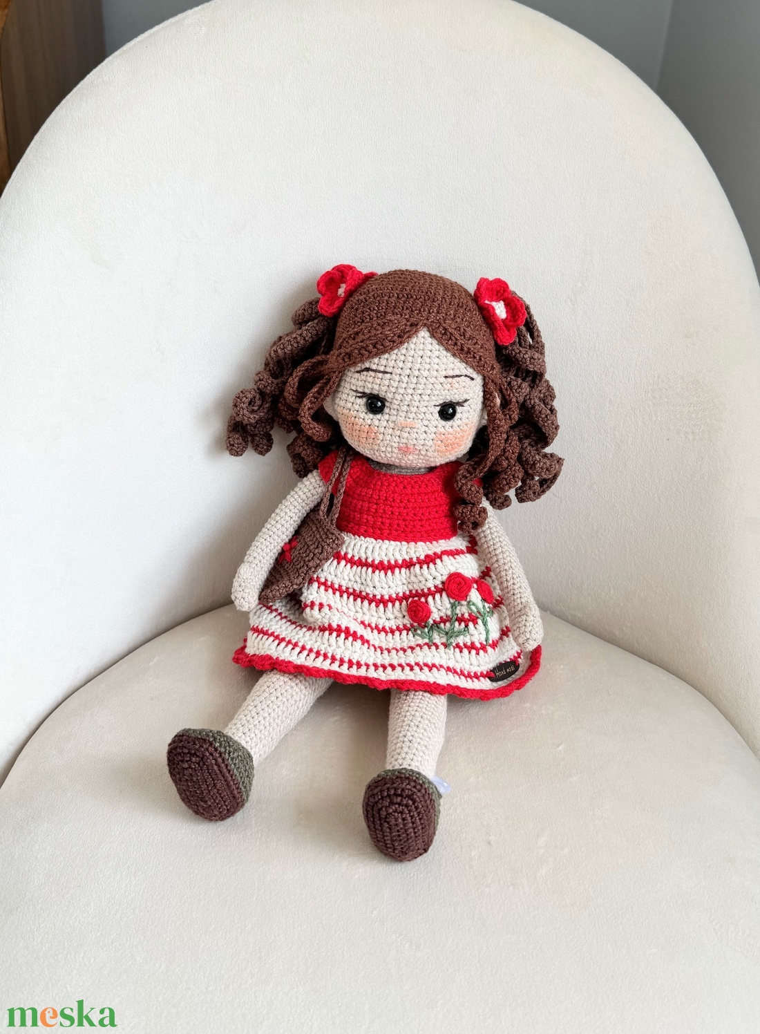 Amigurumi Piros baba - játék & sport - baba & babaház - öltöztethető baba - Meska.hu Amigurumi Piros baba - játék & sport - baba & babaház - öltöztethető baba - Meska.hu