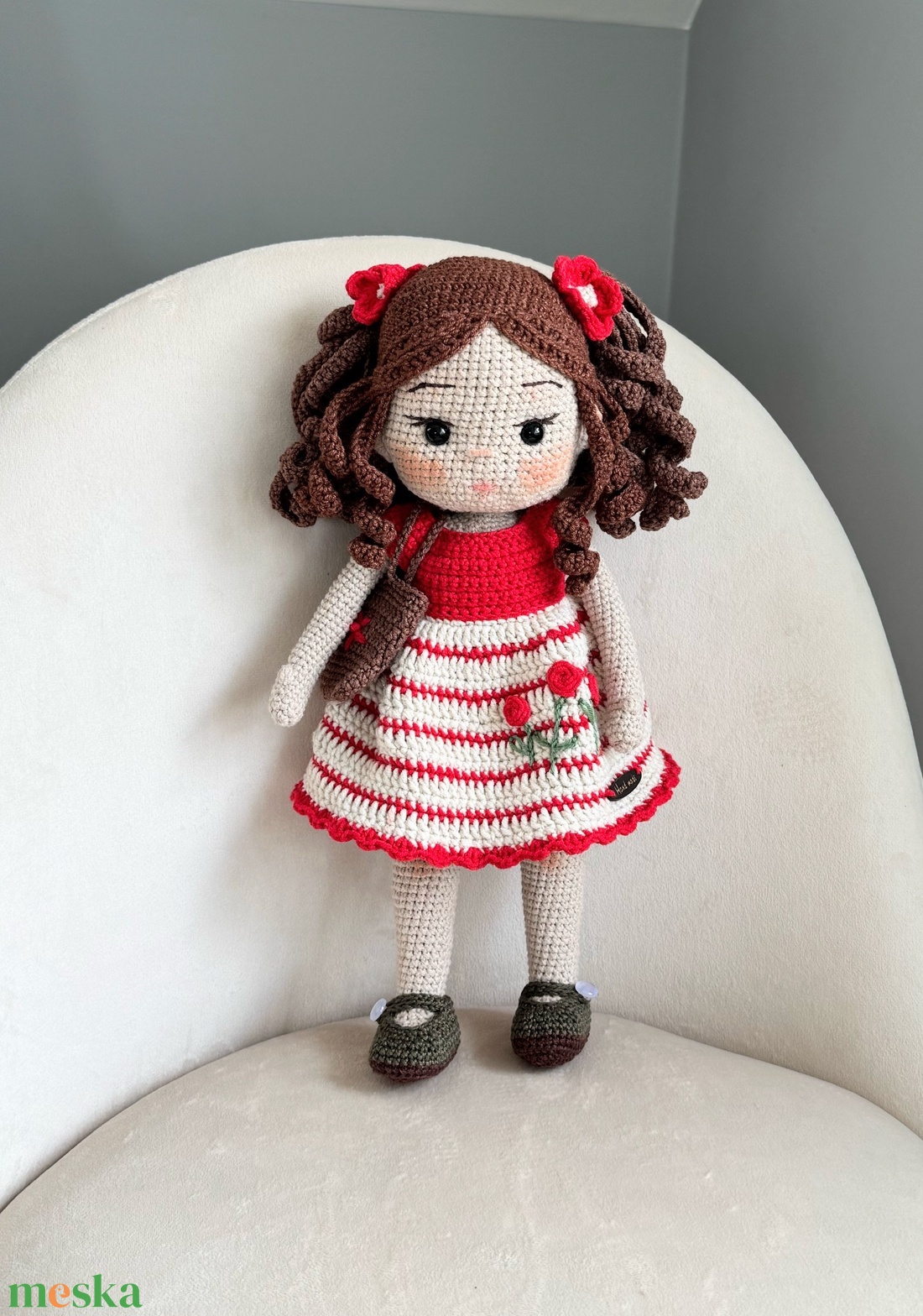 Amigurumi Piros baba - játék & sport - baba & babaház - öltöztethető baba - Meska.hu Amigurumi Piros baba - játék & sport - baba & babaház - öltöztethető baba - Meska.hu
