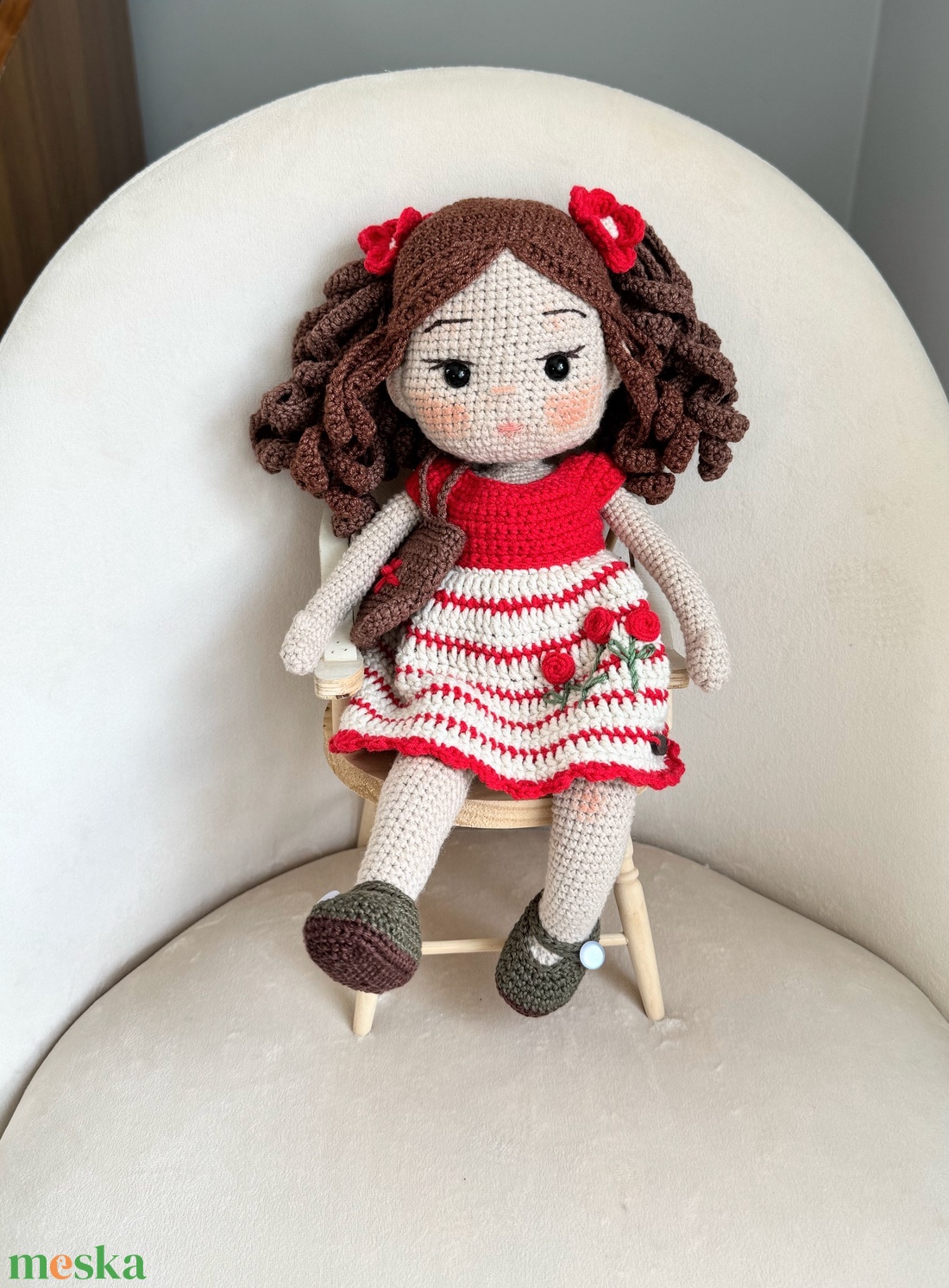 Amigurumi Piros baba - játék & sport - baba & babaház - öltöztethető baba - Meska.hu Amigurumi Piros baba - játék & sport - baba & babaház - öltöztethető baba - Meska.hu