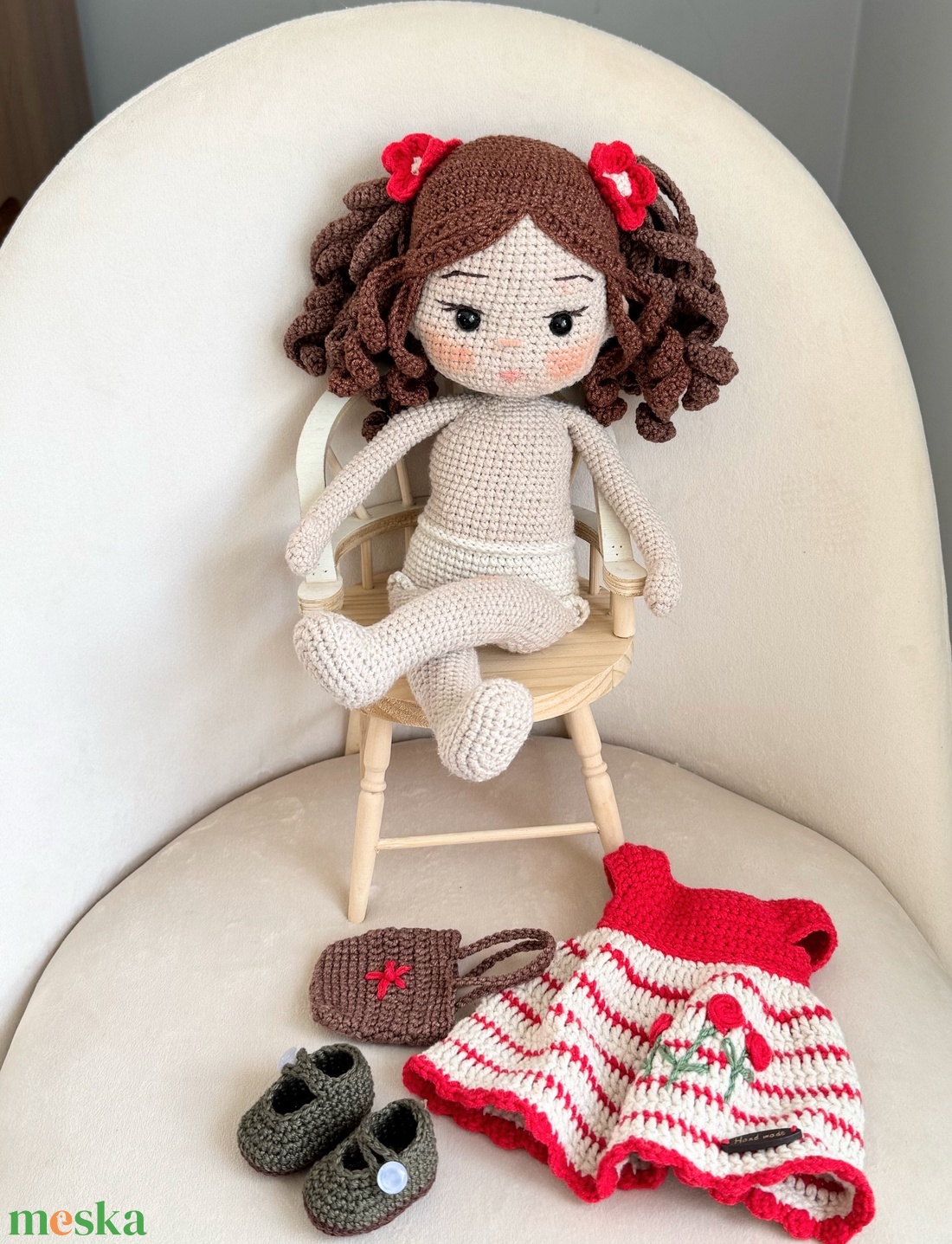 Amigurumi Piros baba - játék & sport - baba & babaház - öltöztethető baba - Meska.hu Amigurumi Piros baba - játék & sport - baba & babaház - öltöztethető baba - Meska.hu