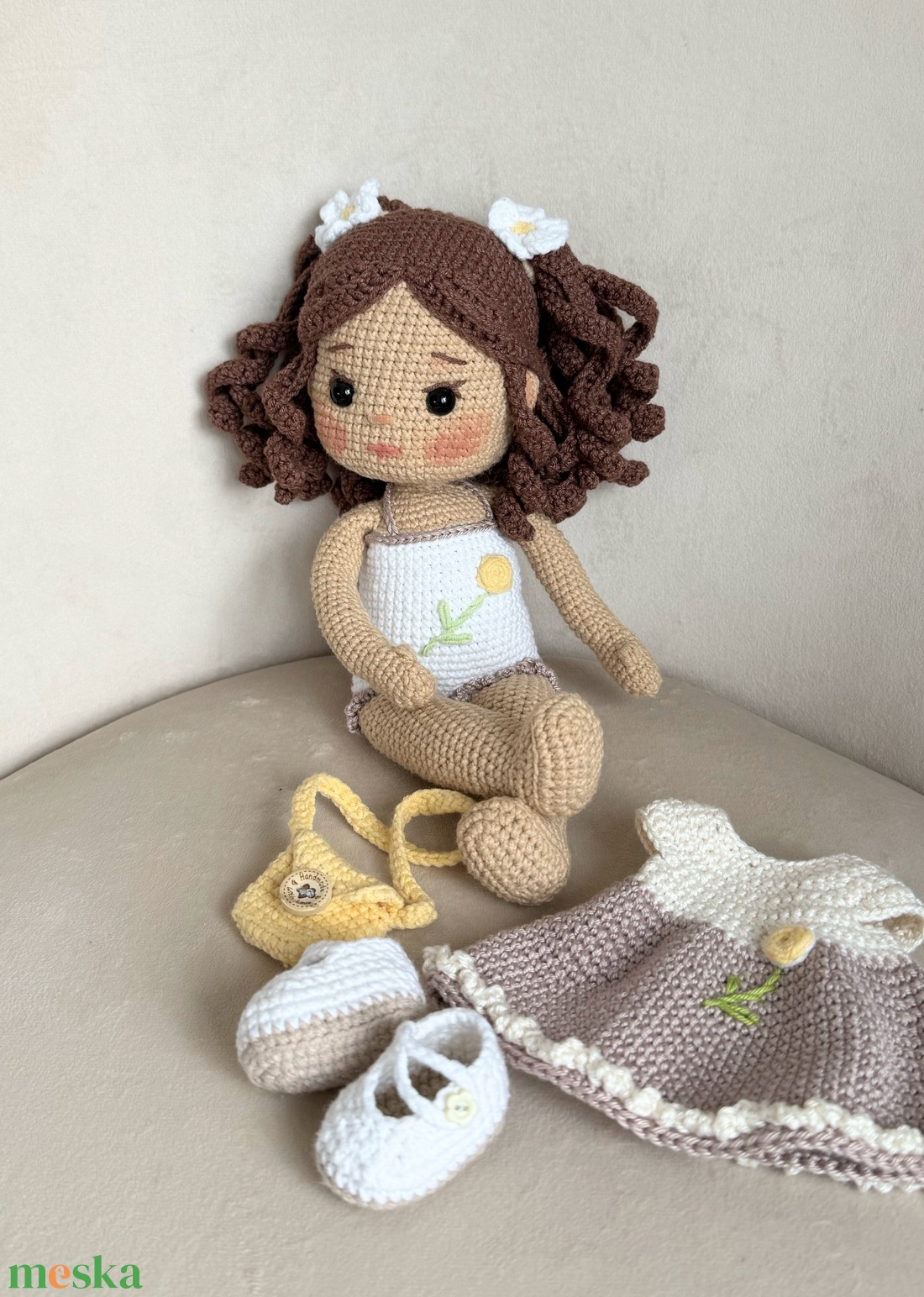 Amigurumi Mirna baba - játék & sport - baba & babaház - öltöztethető baba - Meska.hu
