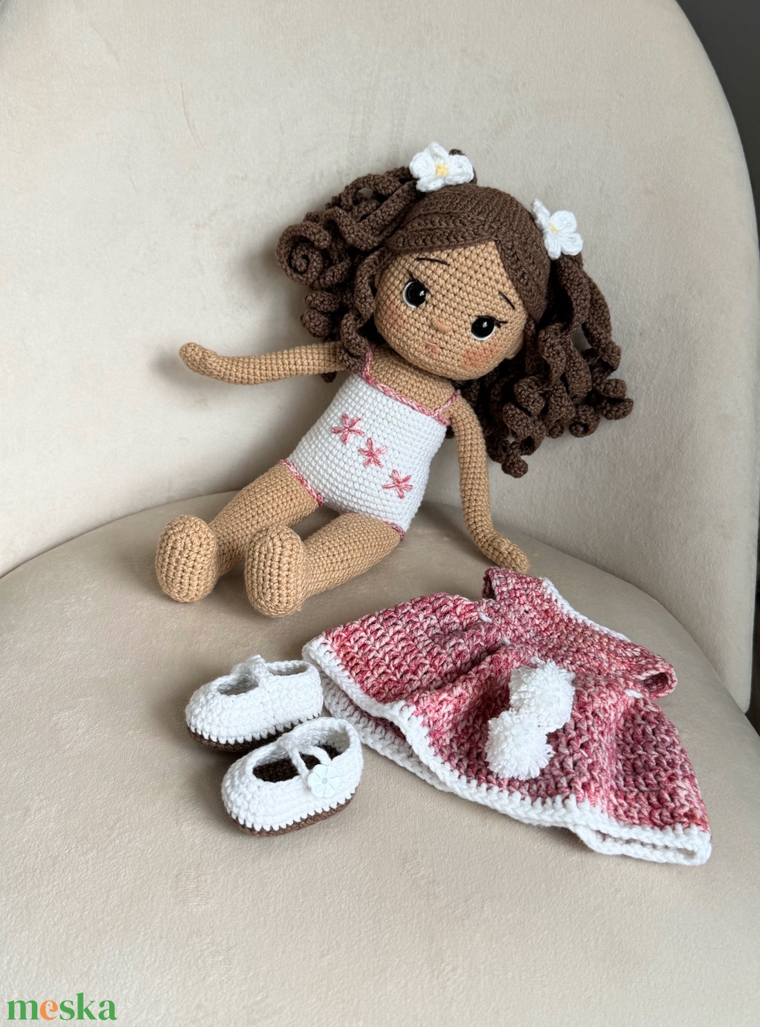 Amigurumi Milla baba - játék & sport - baba & babaház - öltöztethető baba - Meska.hu