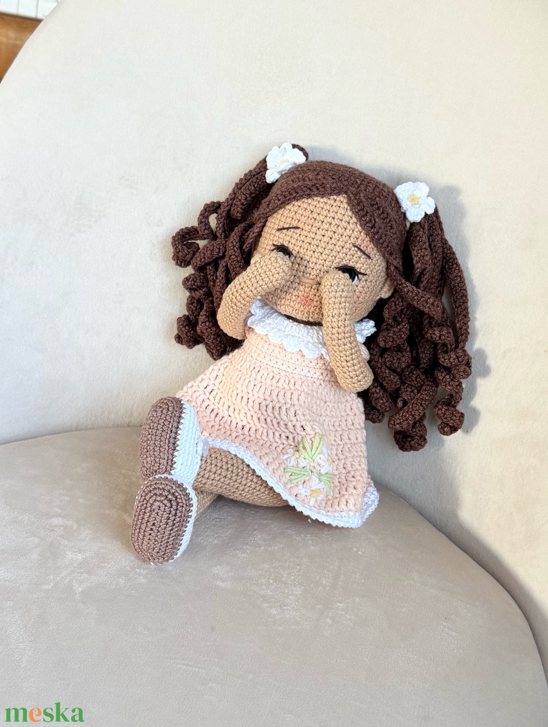 Amigurumi Léna baba - játék & sport - baba & babaház - öltöztethető baba - Meska.hu