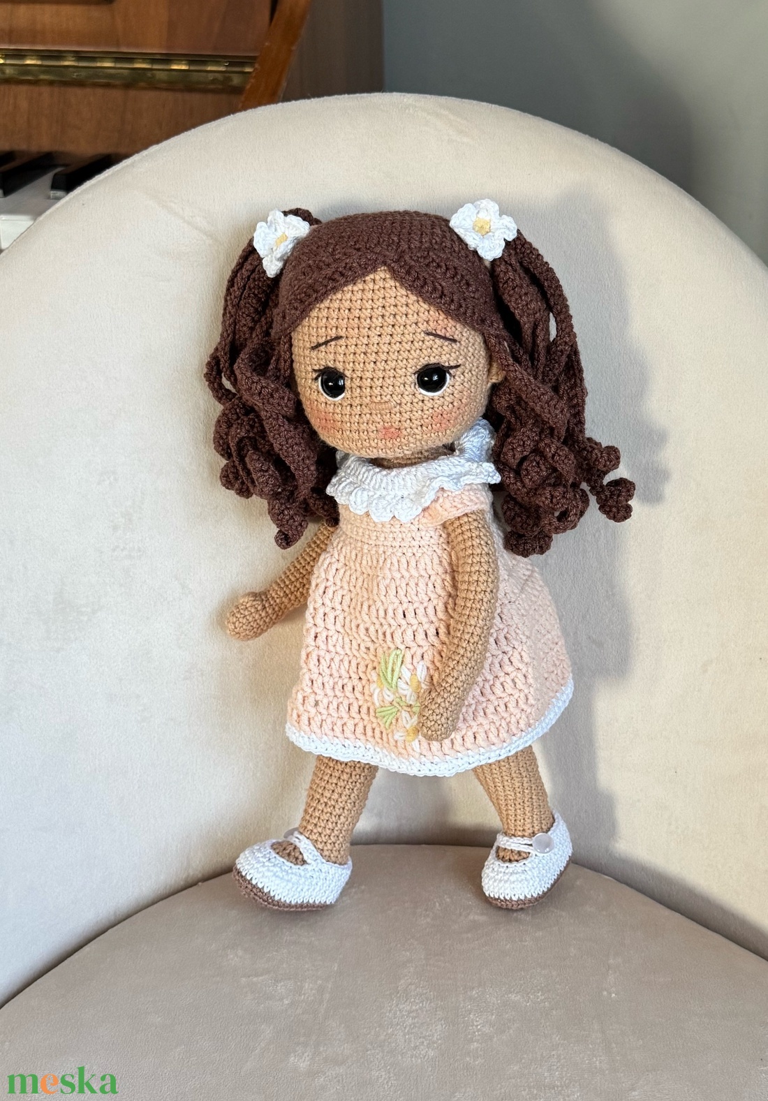 Amigurumi Léna baba - játék & sport - baba & babaház - öltöztethető baba - Meska.hu
