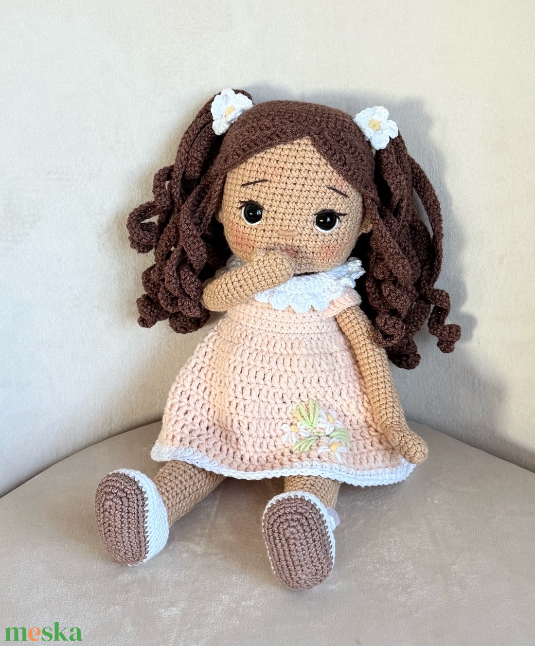 Amigurumi Léna baba - játék & sport - baba & babaház - öltöztethető baba - Meska.hu