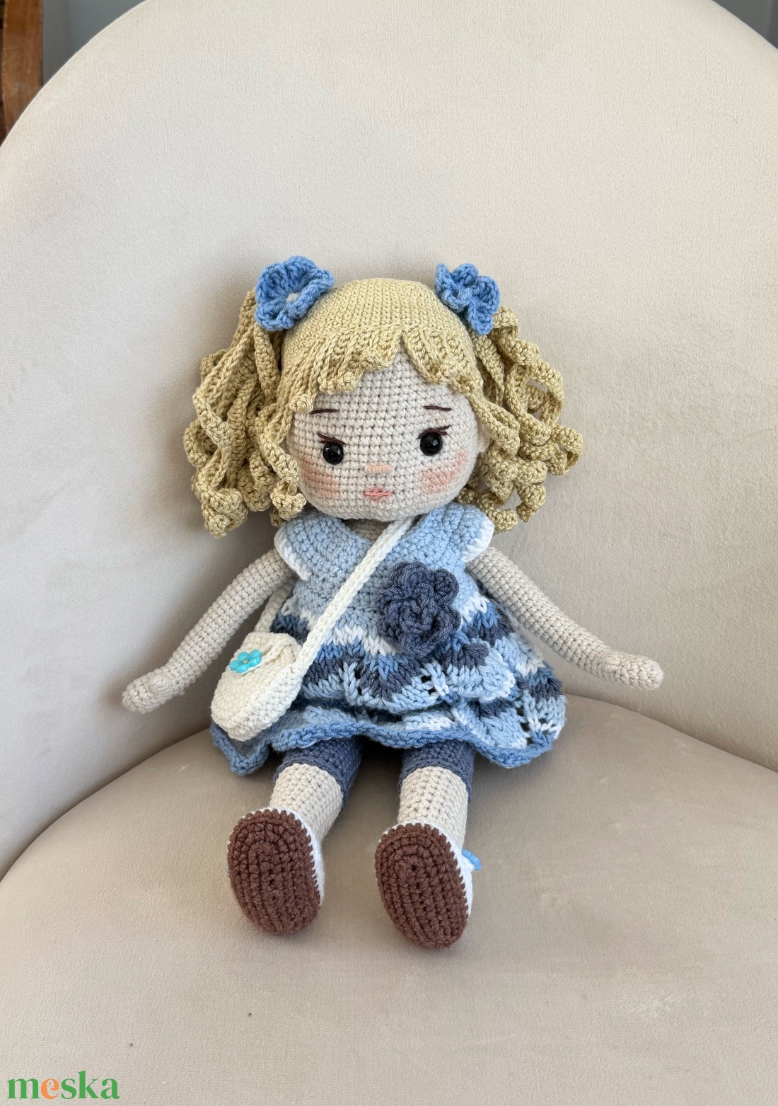 Amigurumi Mirjam baba - játék & sport - baba & babaház - öltöztethető baba - Meska.hu