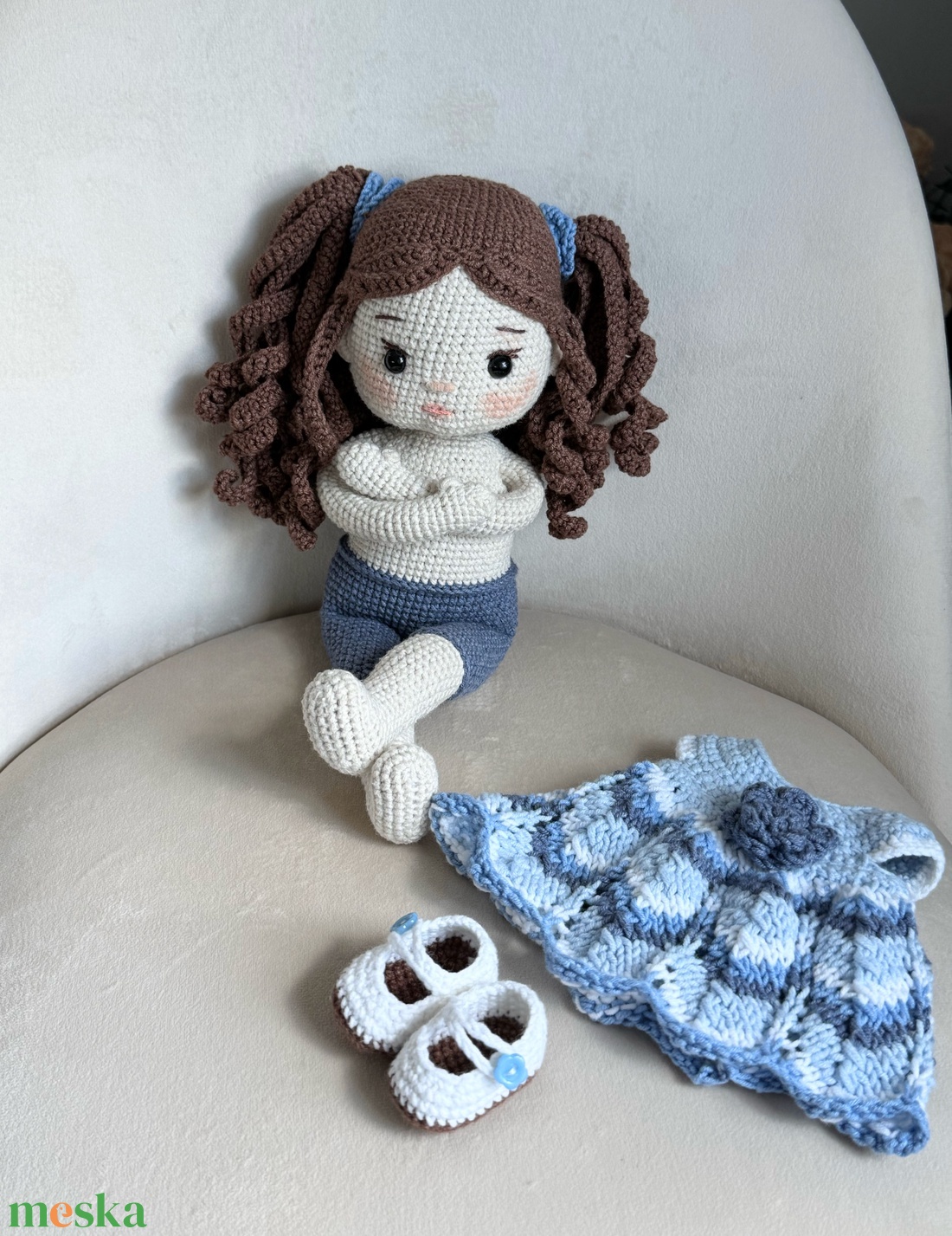 Amigurumi Mirjam baba - játék & sport - baba & babaház - öltöztethető baba - Meska.hu