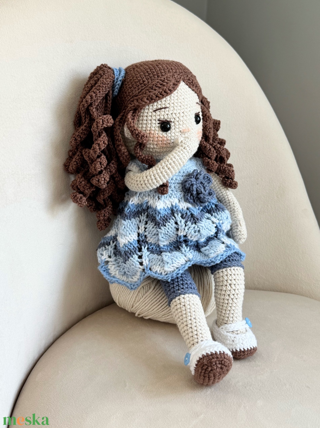 Amigurumi Mirjam baba - játék & sport - baba & babaház - öltöztethető baba - Meska.hu