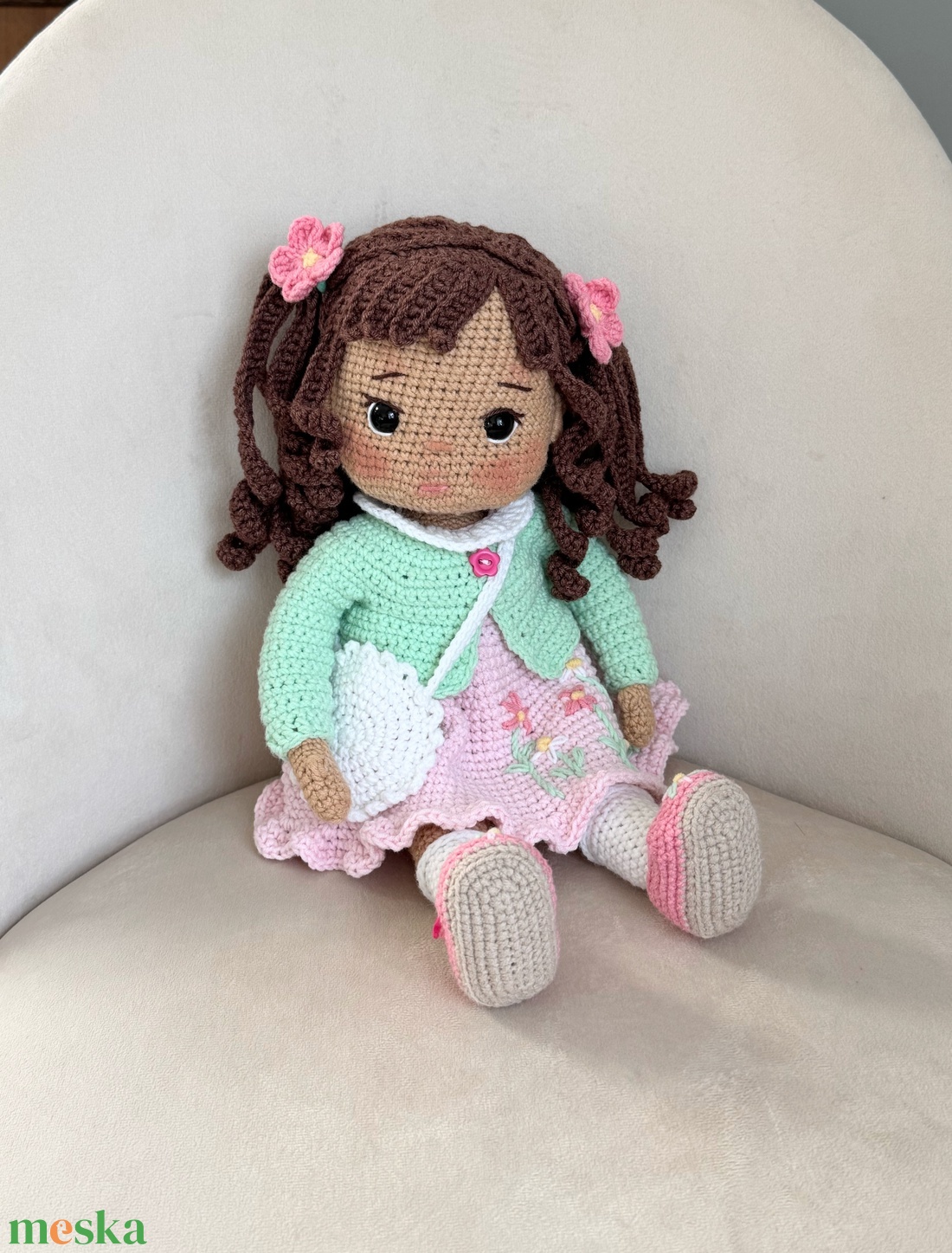 Amigurumi Hanna baba - játék & sport - baba & babaház - öltöztethető baba - Meska.hu