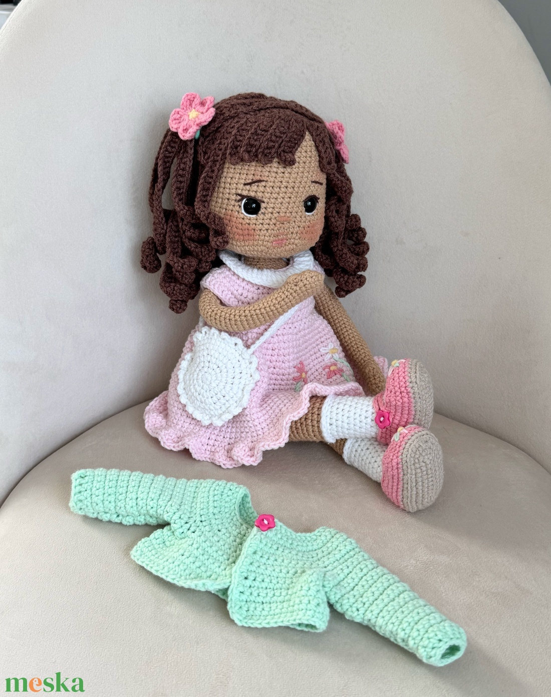 Amigurumi Hanna baba - játék & sport - baba & babaház - öltöztethető baba - Meska.hu