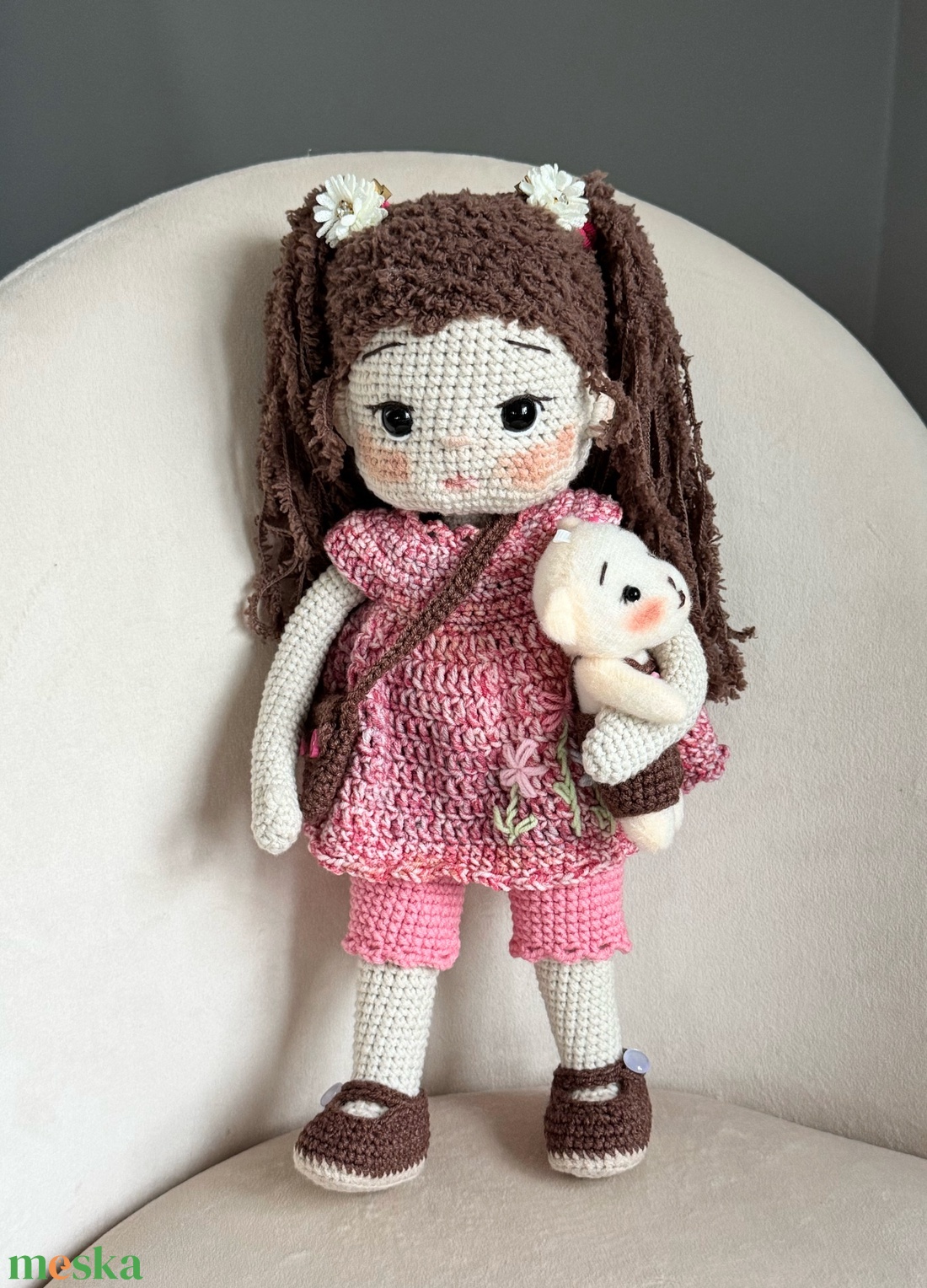 Amigurumi Lujzi baba - játék & sport - baba & babaház - öltöztethető baba - Meska.hu